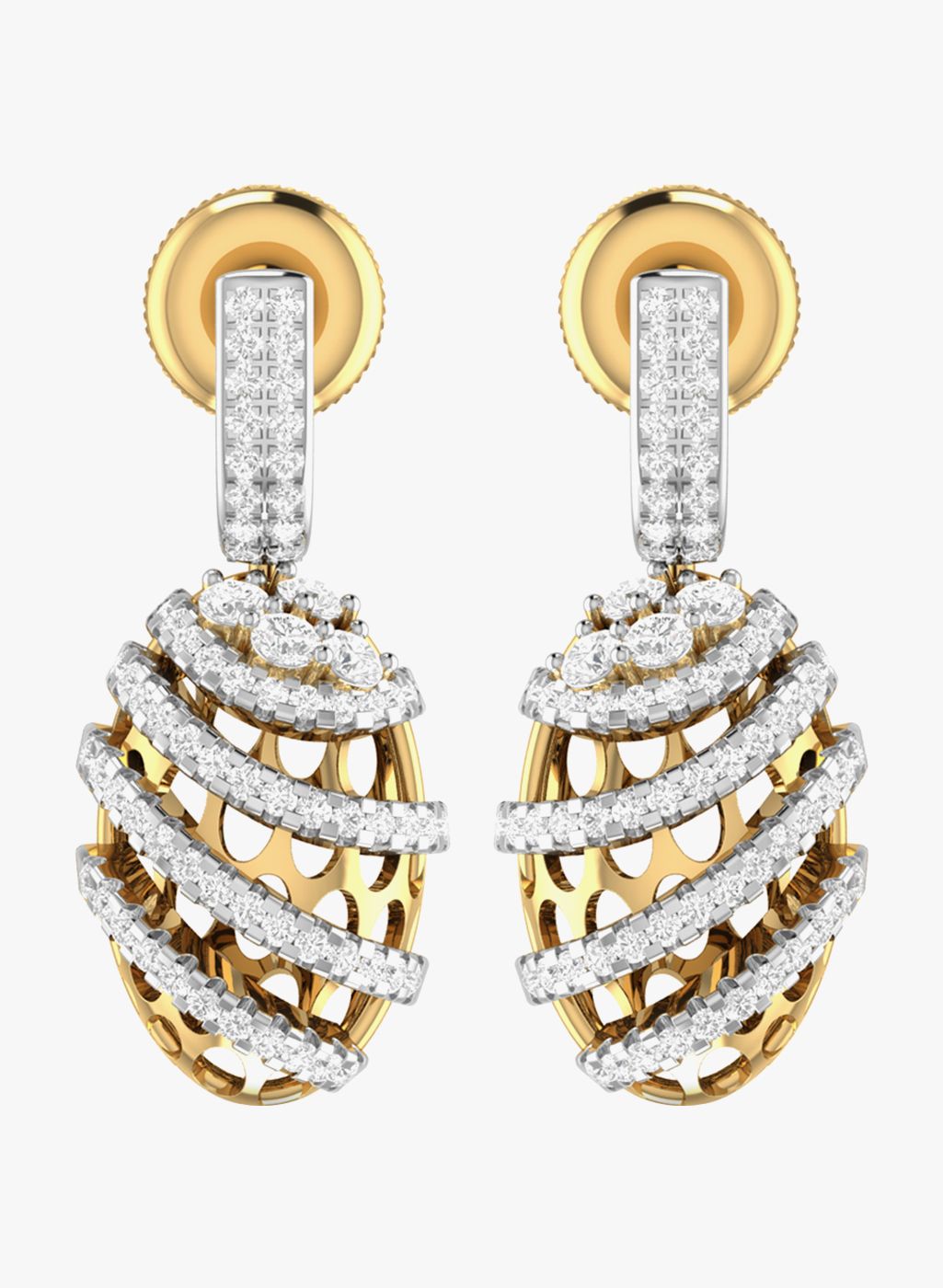 PC Jeweller The Kieran 18KT Yellow Gold & Diamond Danglers & Drop