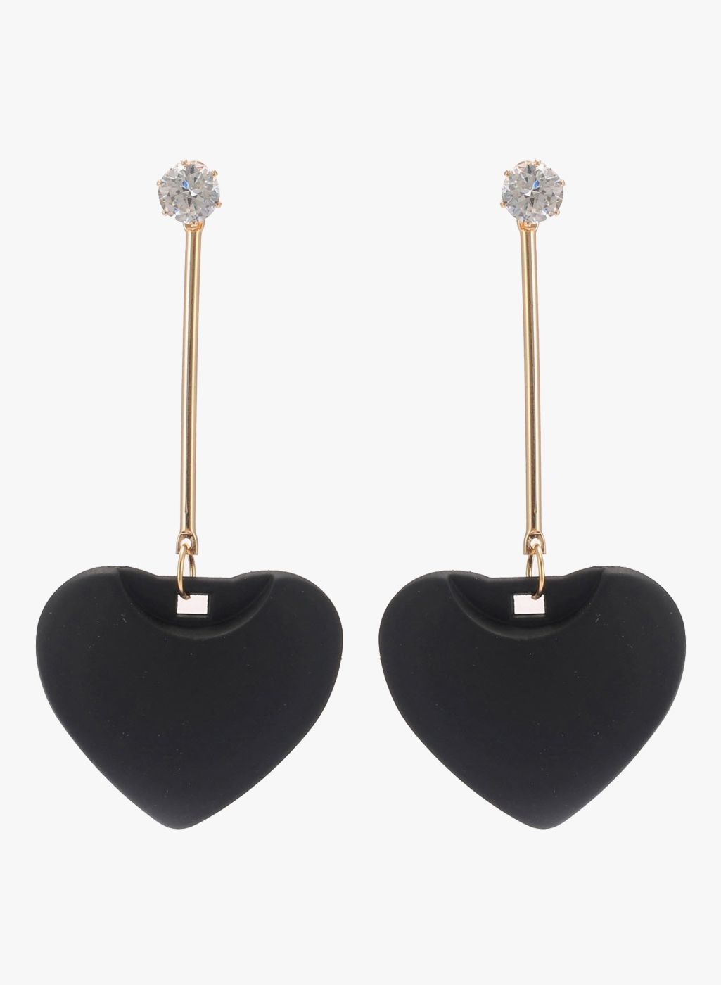 Crunchy Fashions Black/Golden Alloy Danglers & Drop