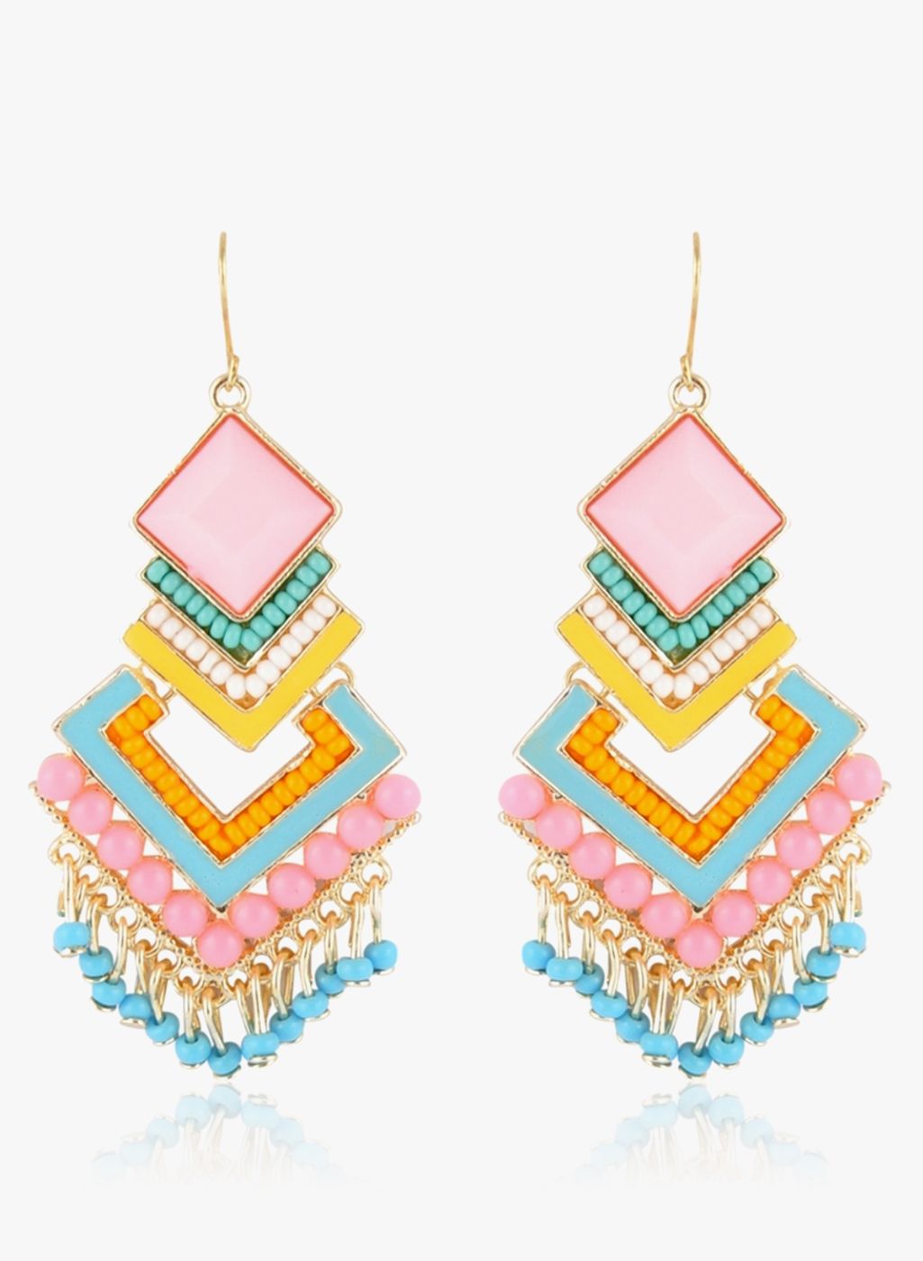Crunchy Fashions Multicoloured Alloy Danglers & Drop