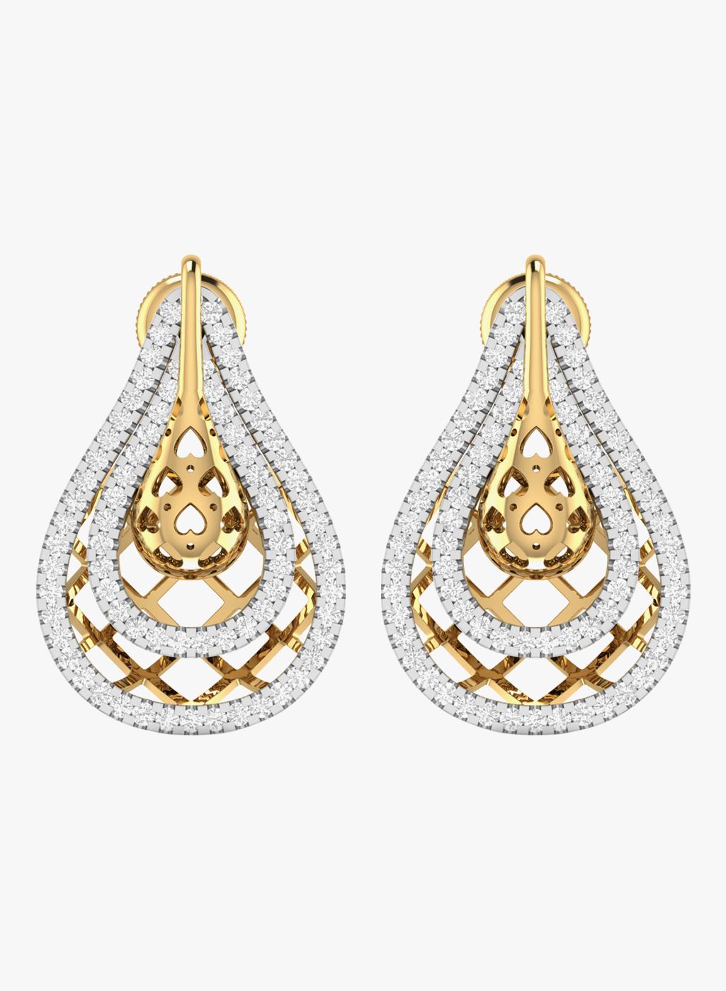 PC Jeweller The Marcas 18KT Yellow Gold & Diamond Danglers & Drop