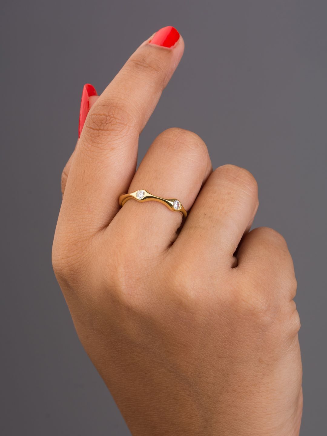 TALISMAN Gold-Plated Handcrafted Finger Ring Price in India