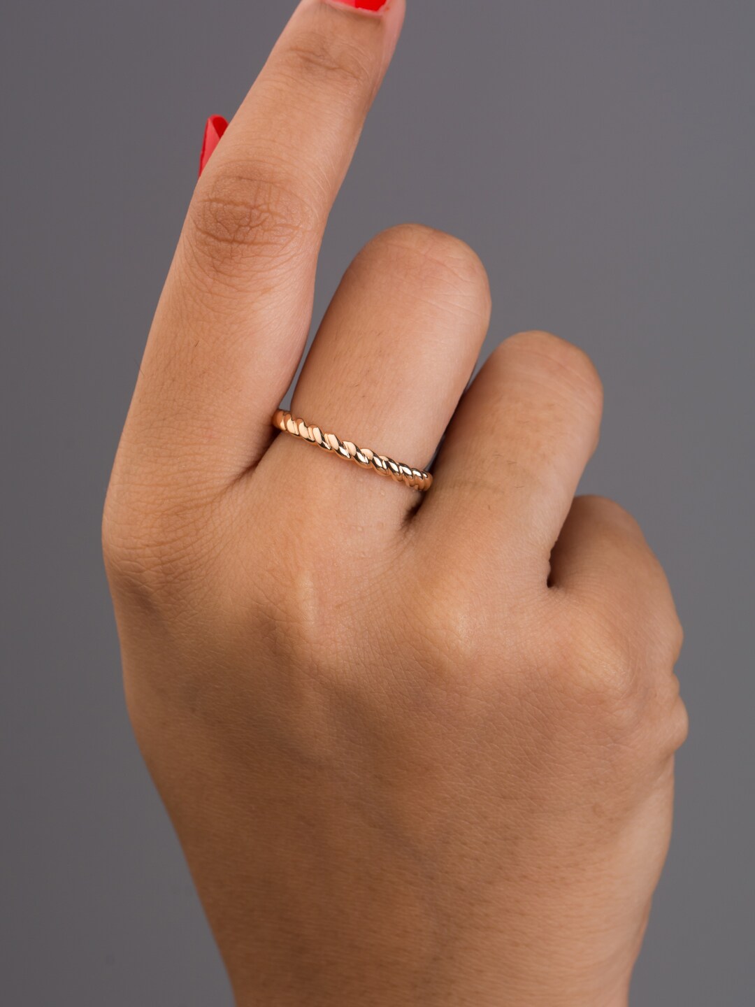 TALISMAN Rose Gold Plated Handcrafted Finger Ring Price in India