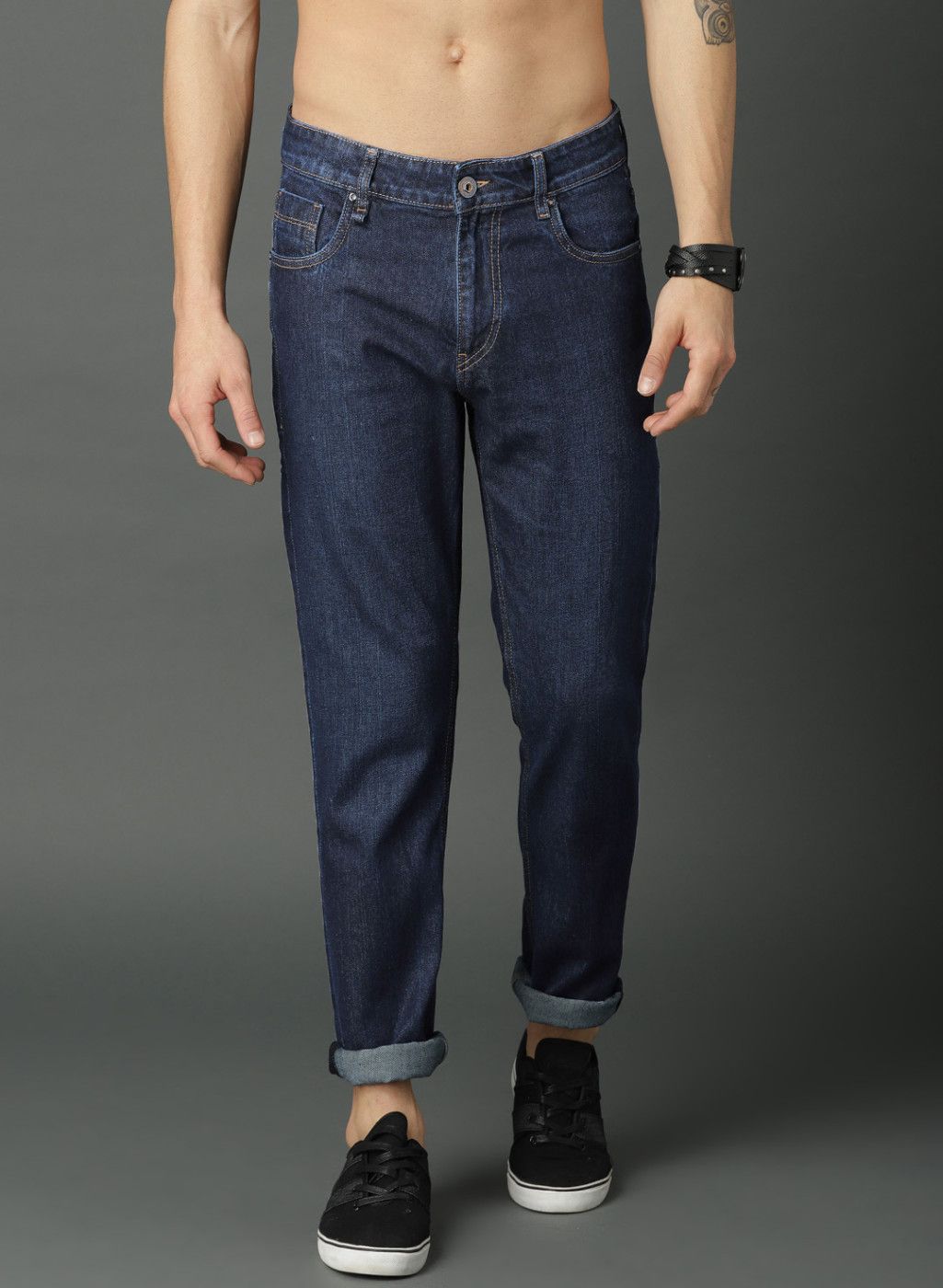 Roadster Blue Slim Fit Mid-Rise Clean Look Jeans