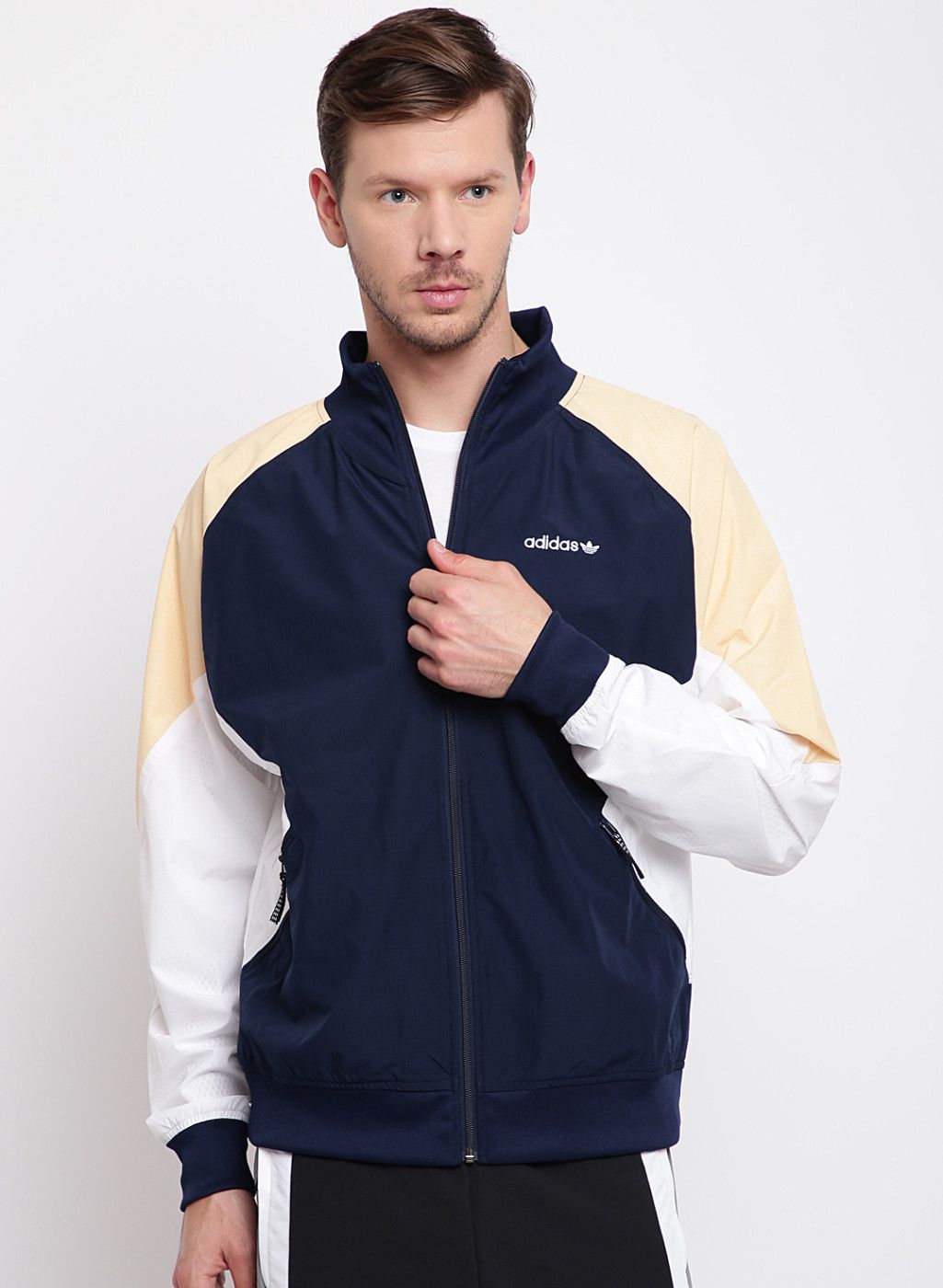 navy adidas jacket mens