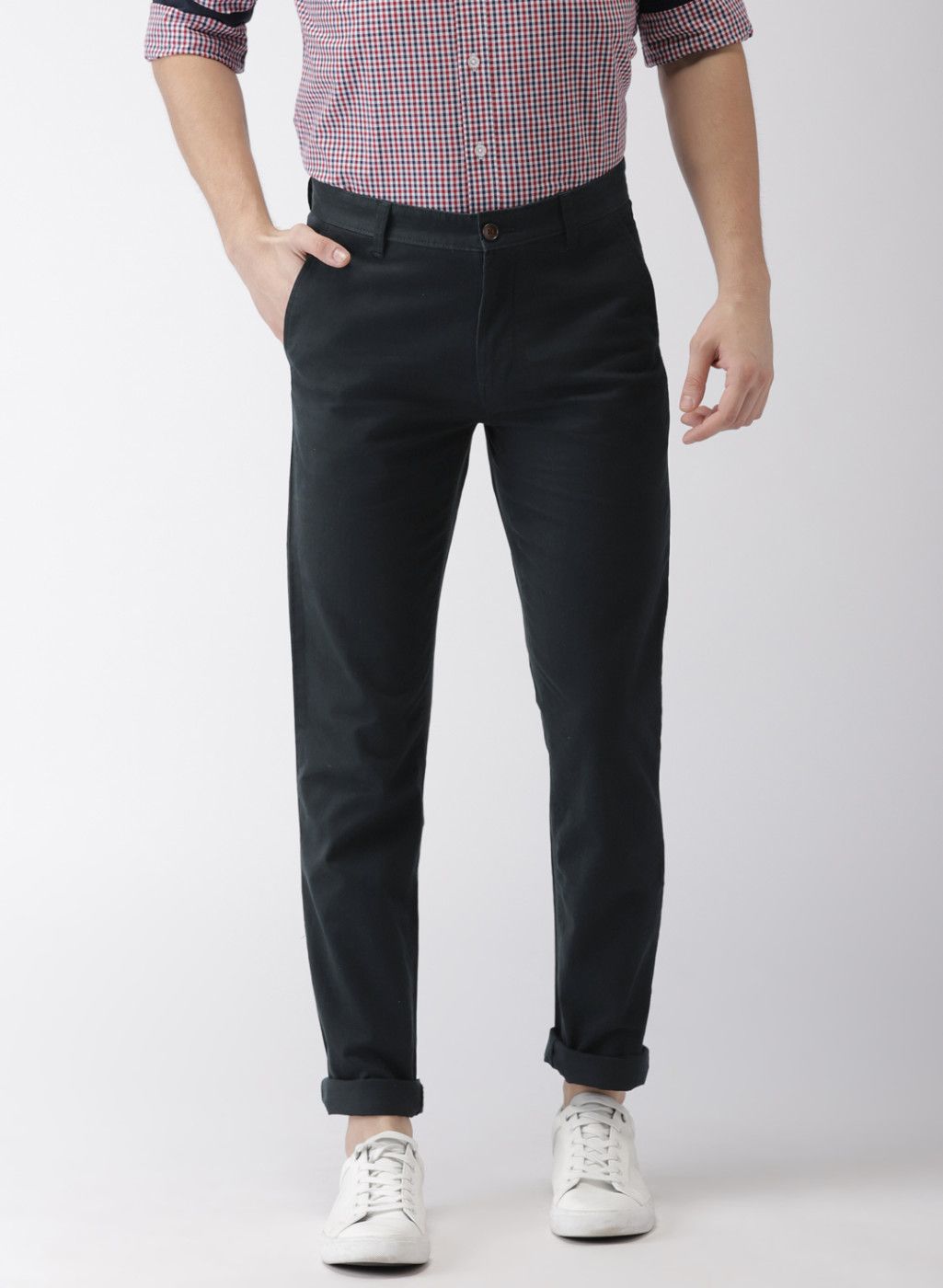 Arrow Sport Arrow Sport Men Navy Chrysler Slim Fit Solid Chinos