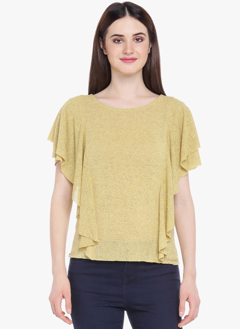 Mustard Yellow Textured Blouse