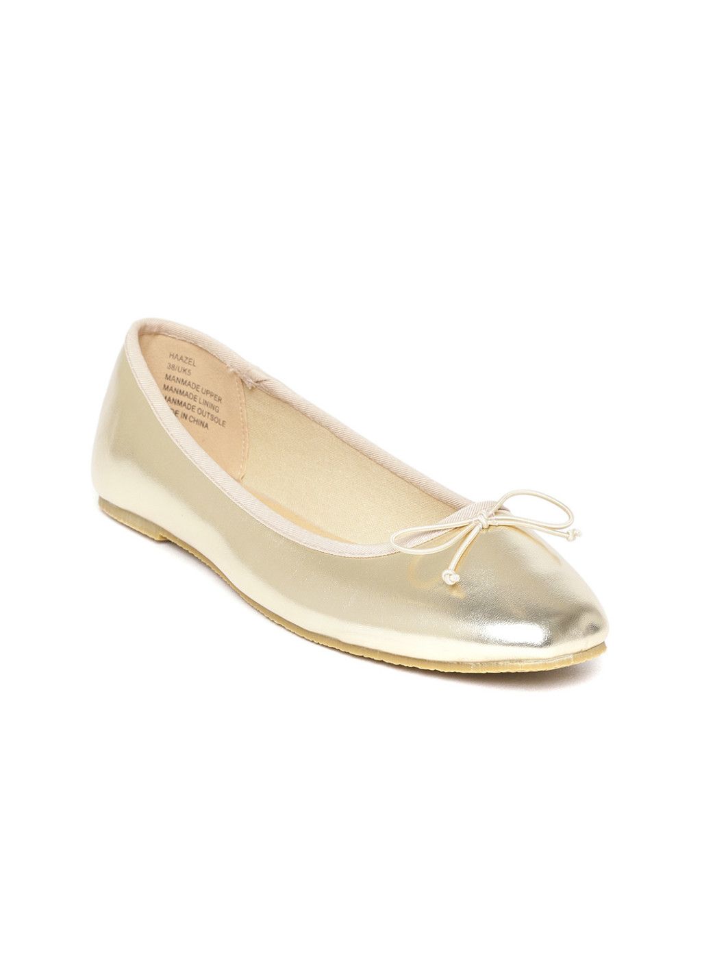 Dune London Dune London Women Gold-Toned Solid Ballerinas