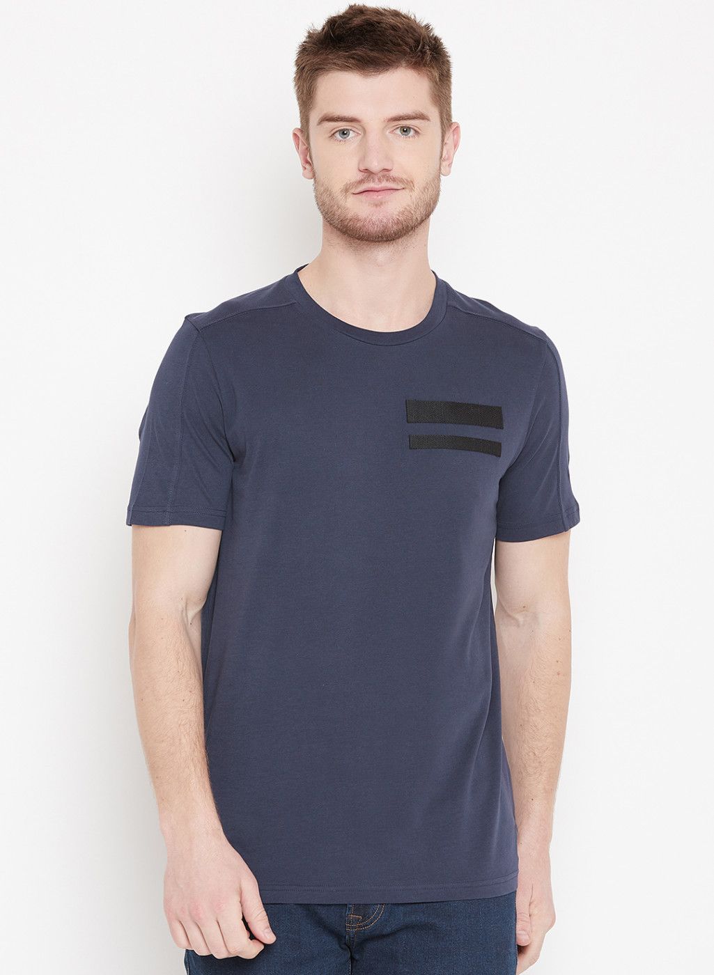 Puma Puma Men Navy Blue Ferrari Winter Solid T-shirt