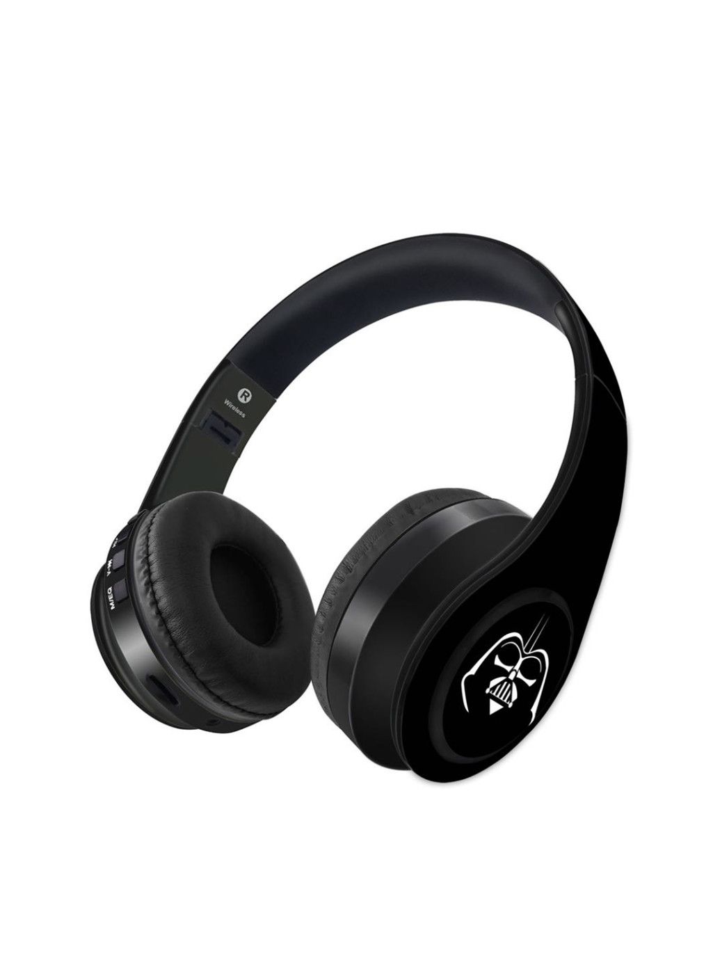 Kook N Keech Black Solid Wireless Headphone with Darth Vader Print