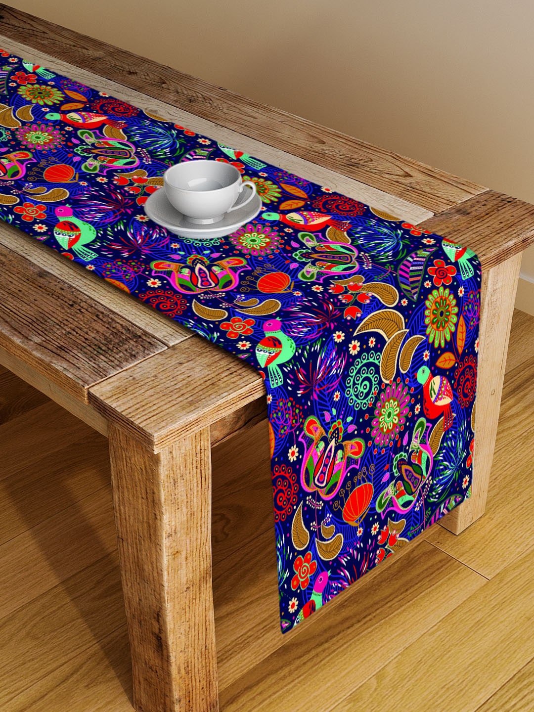 Alina decor Blue Quirky Table Runner Price in India
