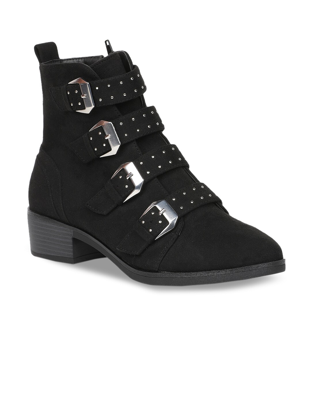 Call It Spring Women Black Solid Heeled Boots Price in India