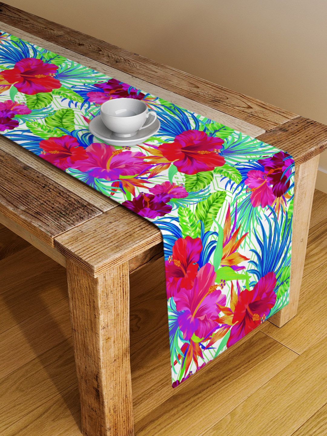 Alina decor Multicoloured Floral Table Runner Price in India