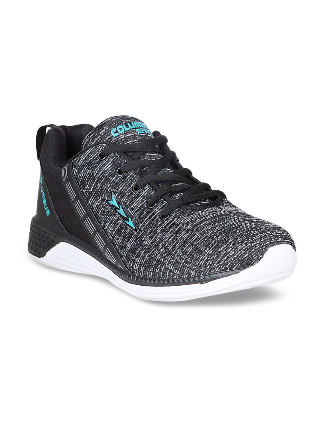 Columbus Men Black Running Shoes