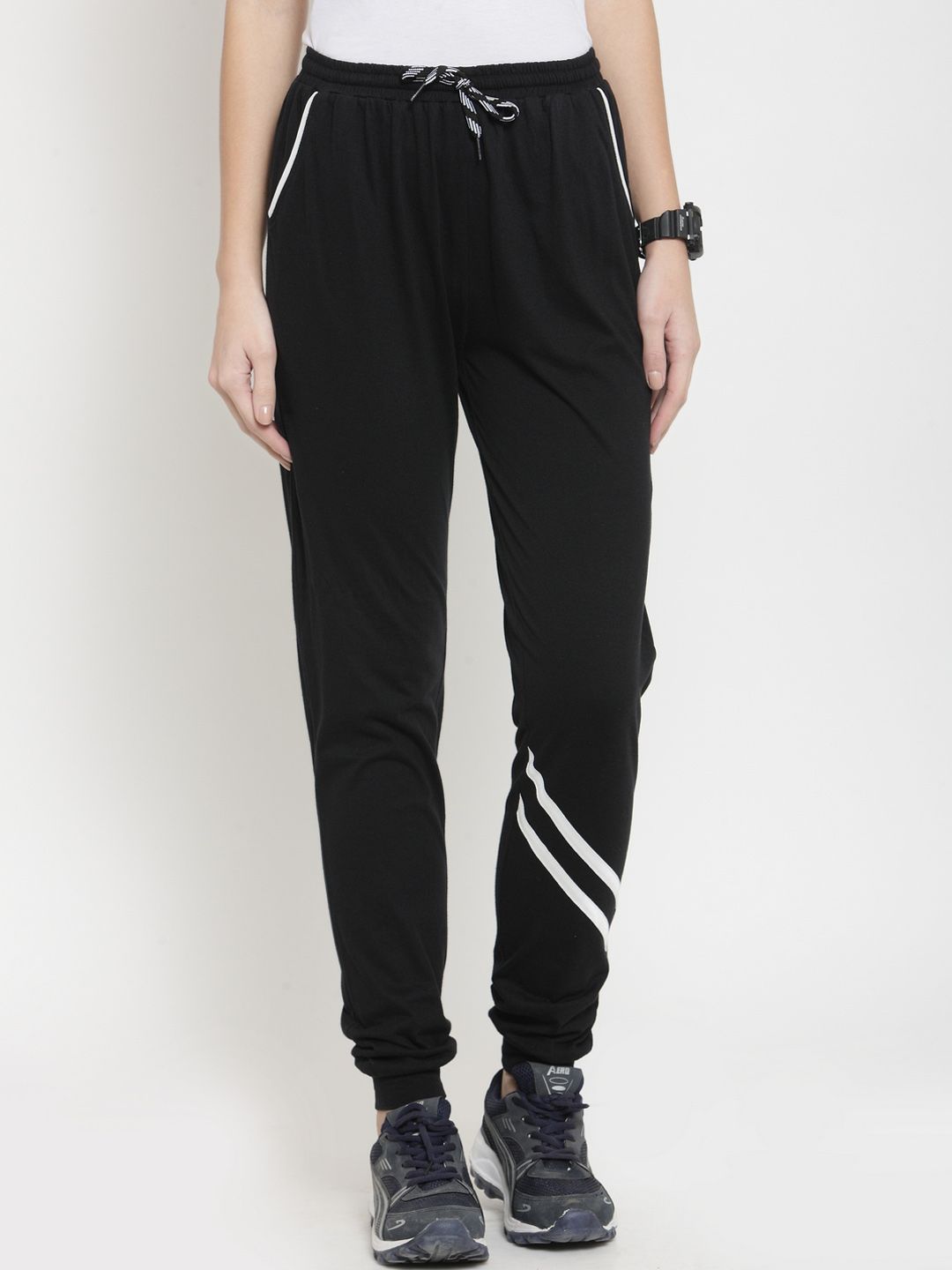 Boston Club Women Black Slim Fit Track Pants Price in India