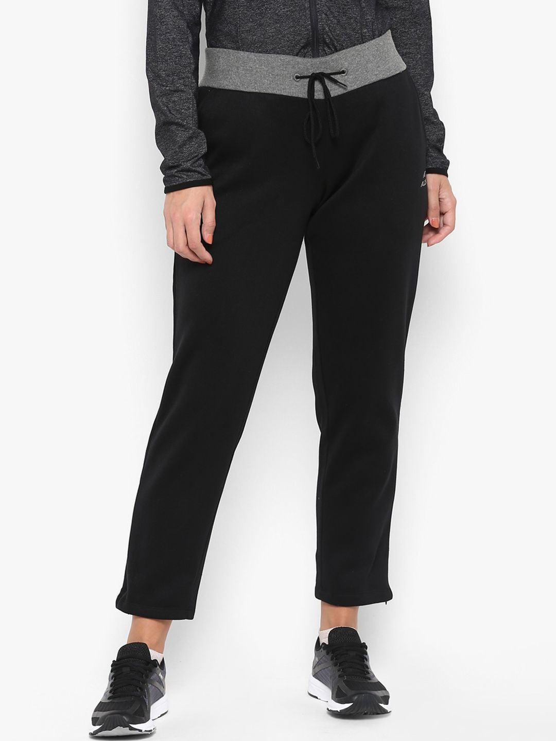 Alcis Women Black Solid Track Pants Price in India