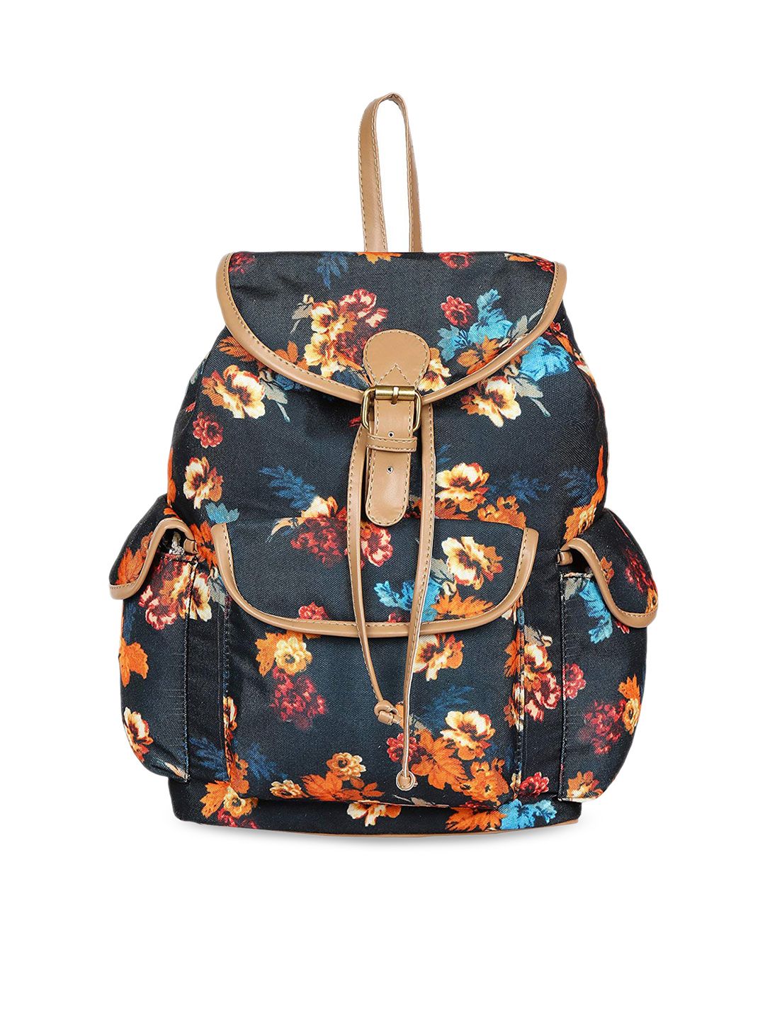 Lychee bags Women Black Backpack Price in India