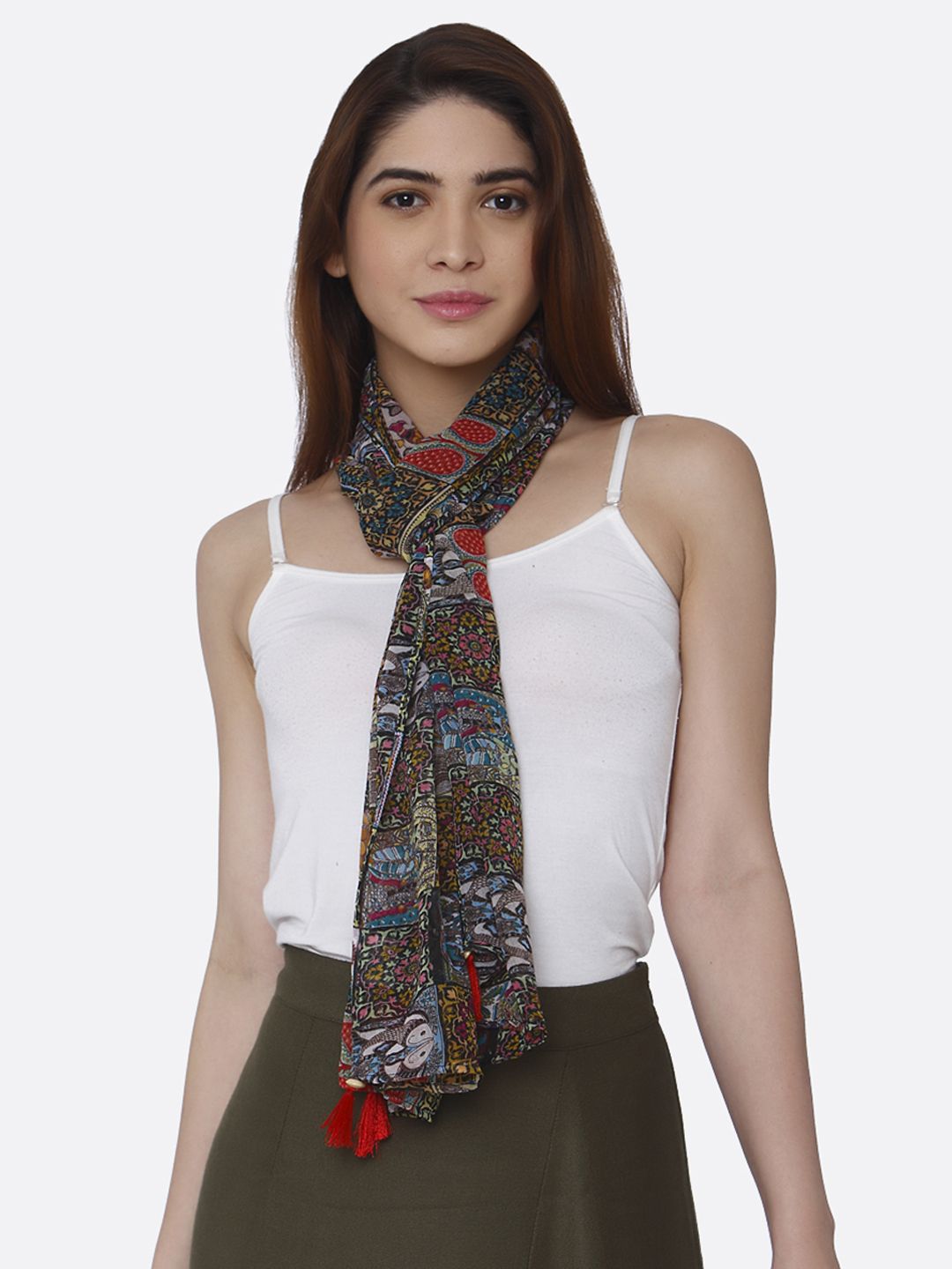 shiloh Women Multicoloured Printed Scarf Price in India