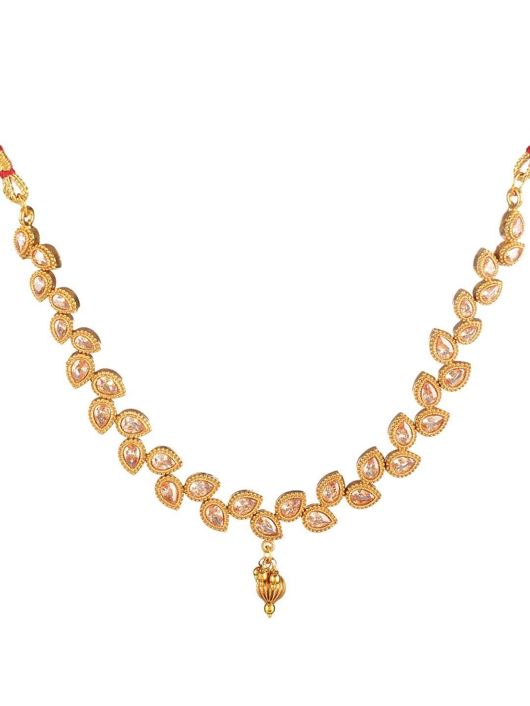 Adwitiya Collection Women Gold-Plated Copper Antique Necklace Price in India