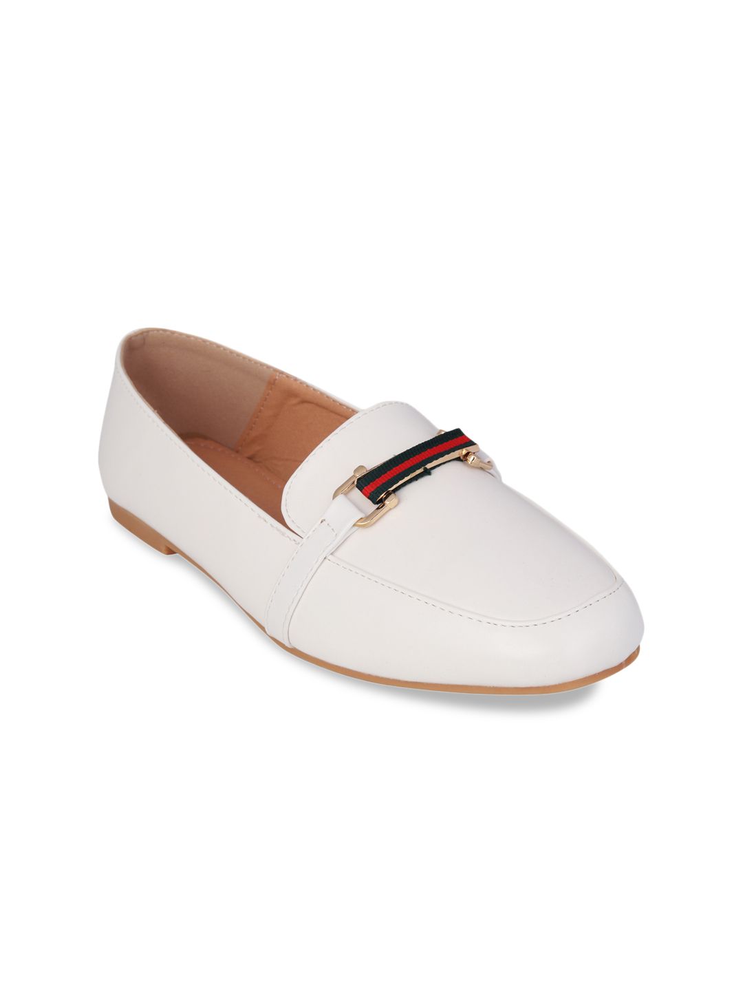 pelle albero Women White Slip-On Sneakers Price in India