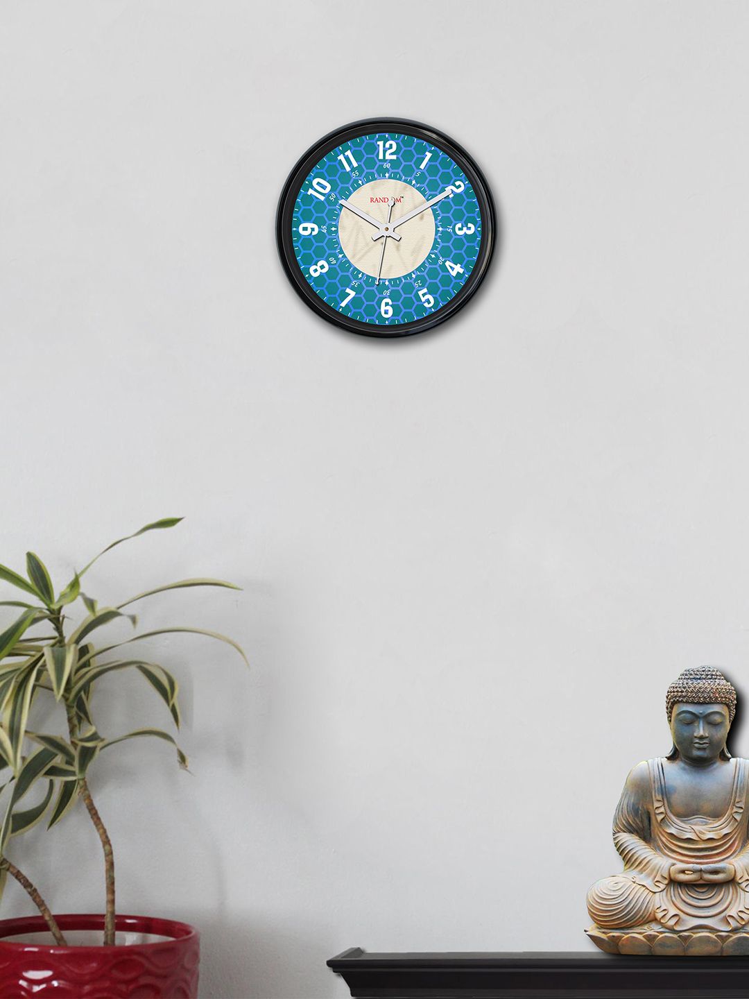 RANDOM Sea Green Round Printed 30 cm Analogue Wall Clock Price in India