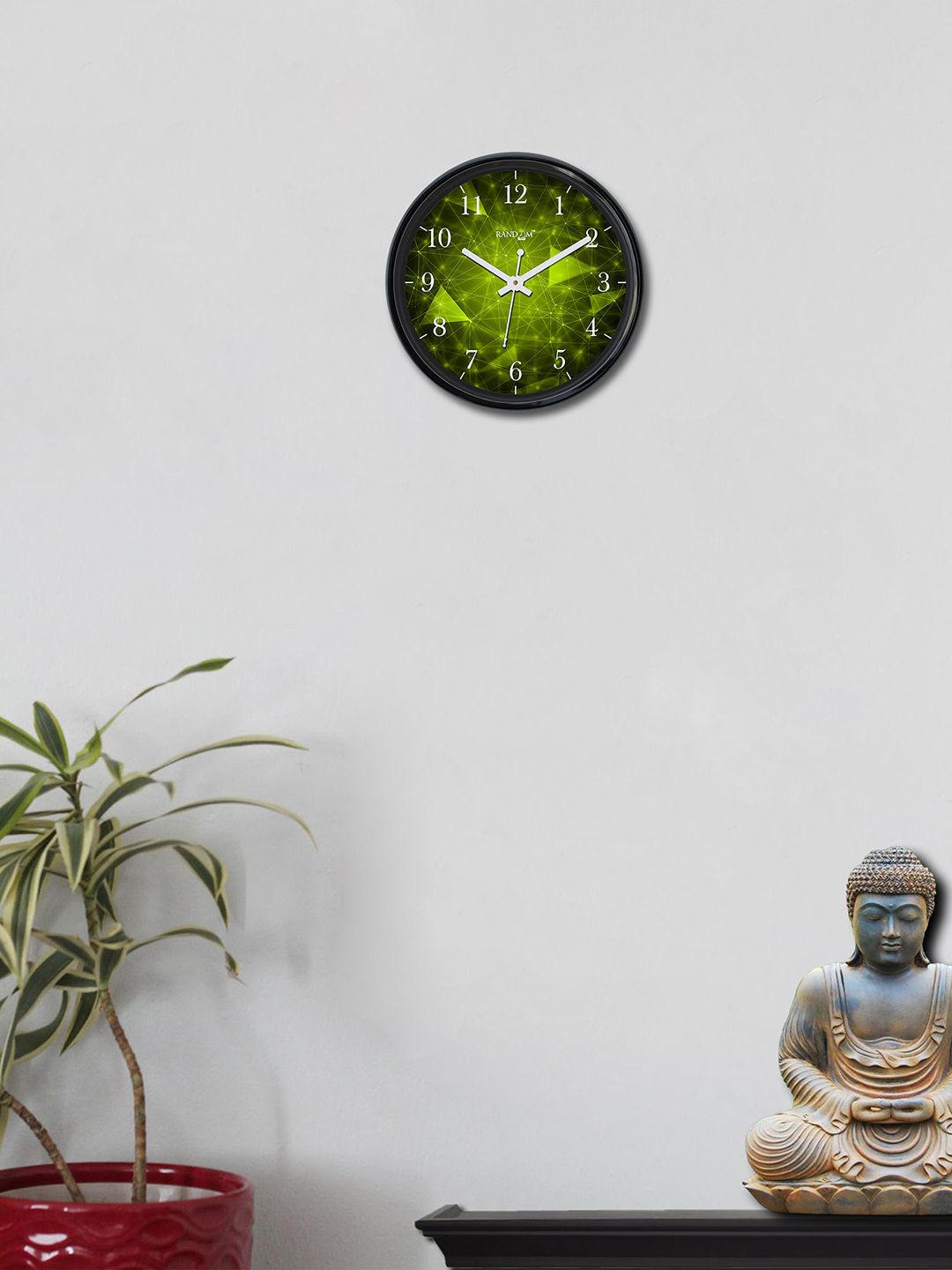 RANDOM Green Round Printed 30 cm Analogue Wall Clock Price in India