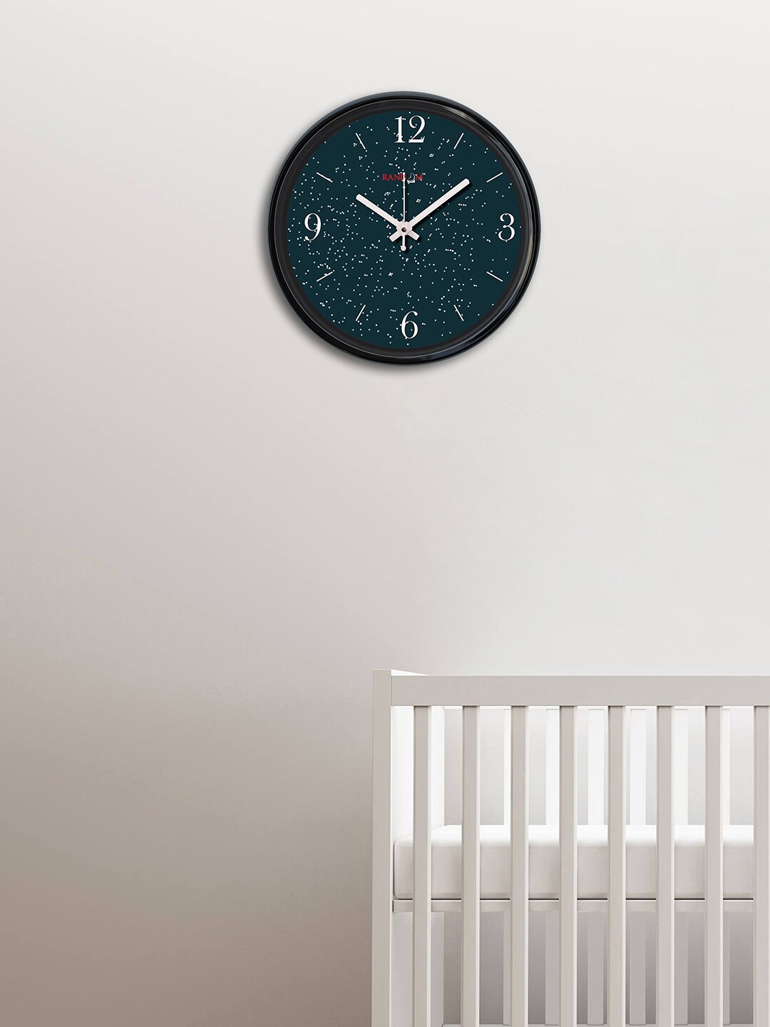 RANDOM Teal Round Printed Analogue Wall Clock Price in India