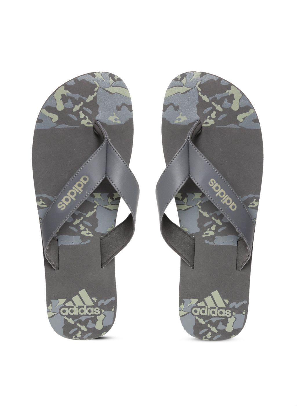 adidas gray thong flip flop