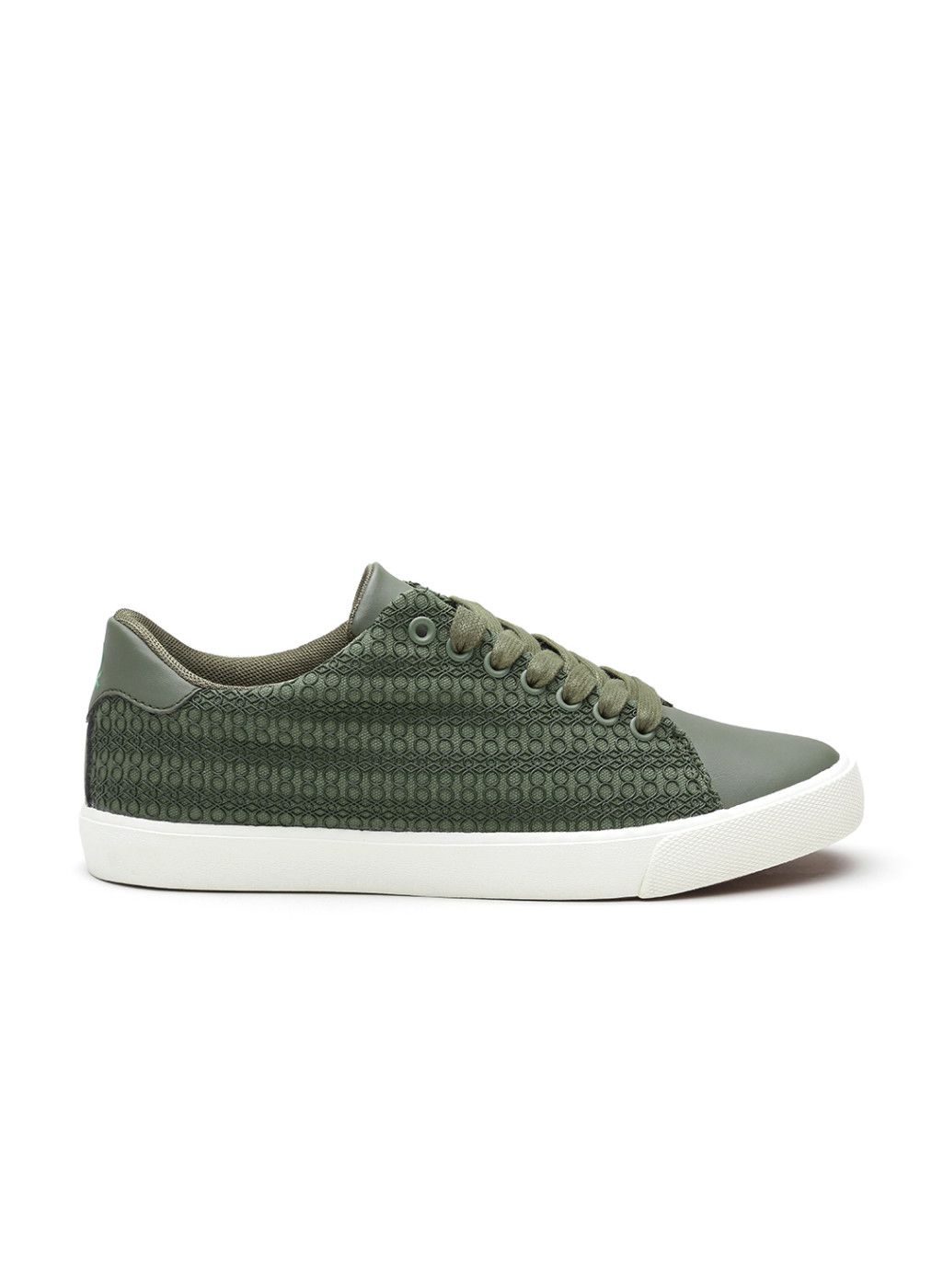 united colors of benetton olive green sneakers