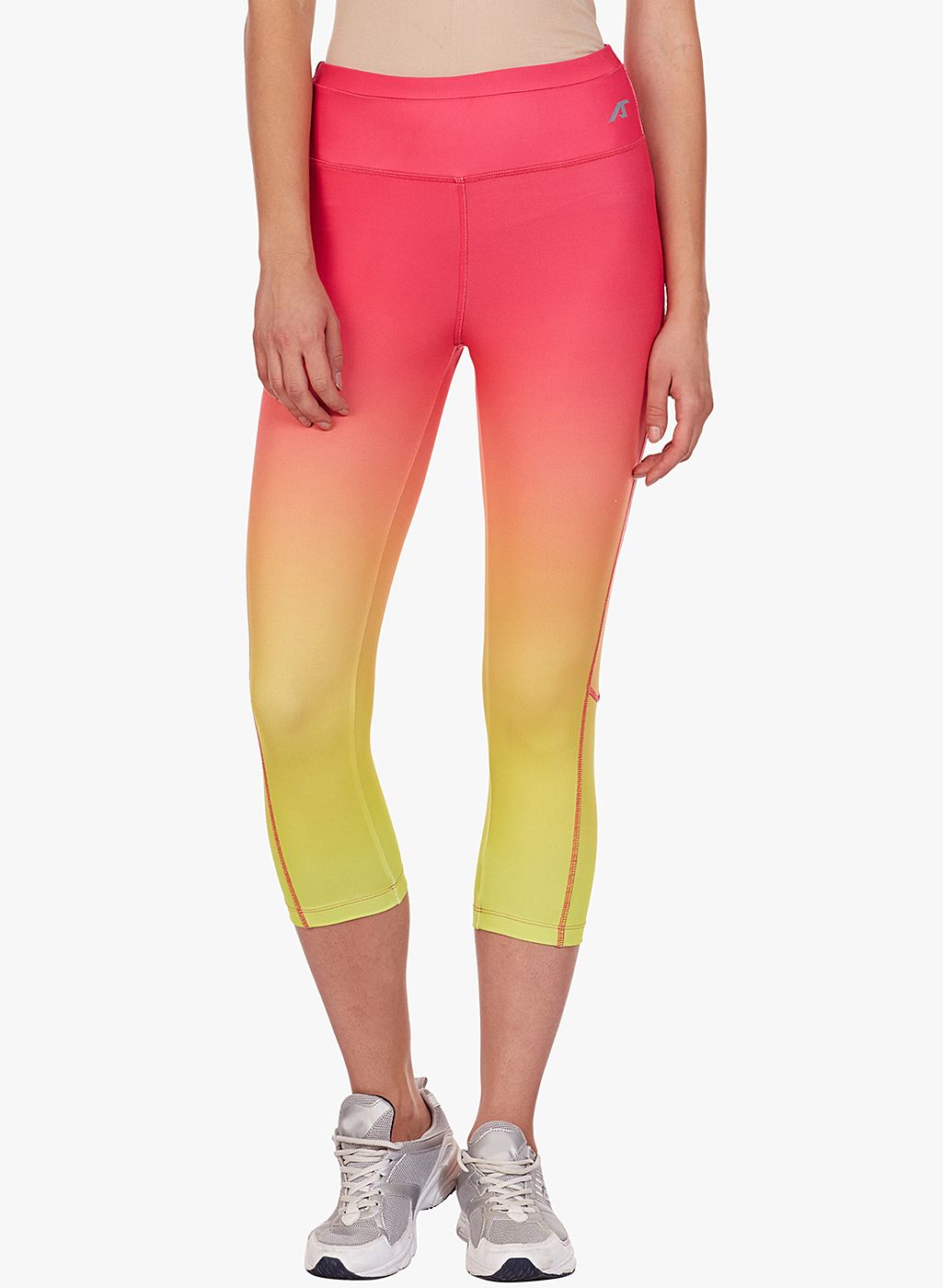 Alcis Women Pink & Yellow Gradation Tights Price in India