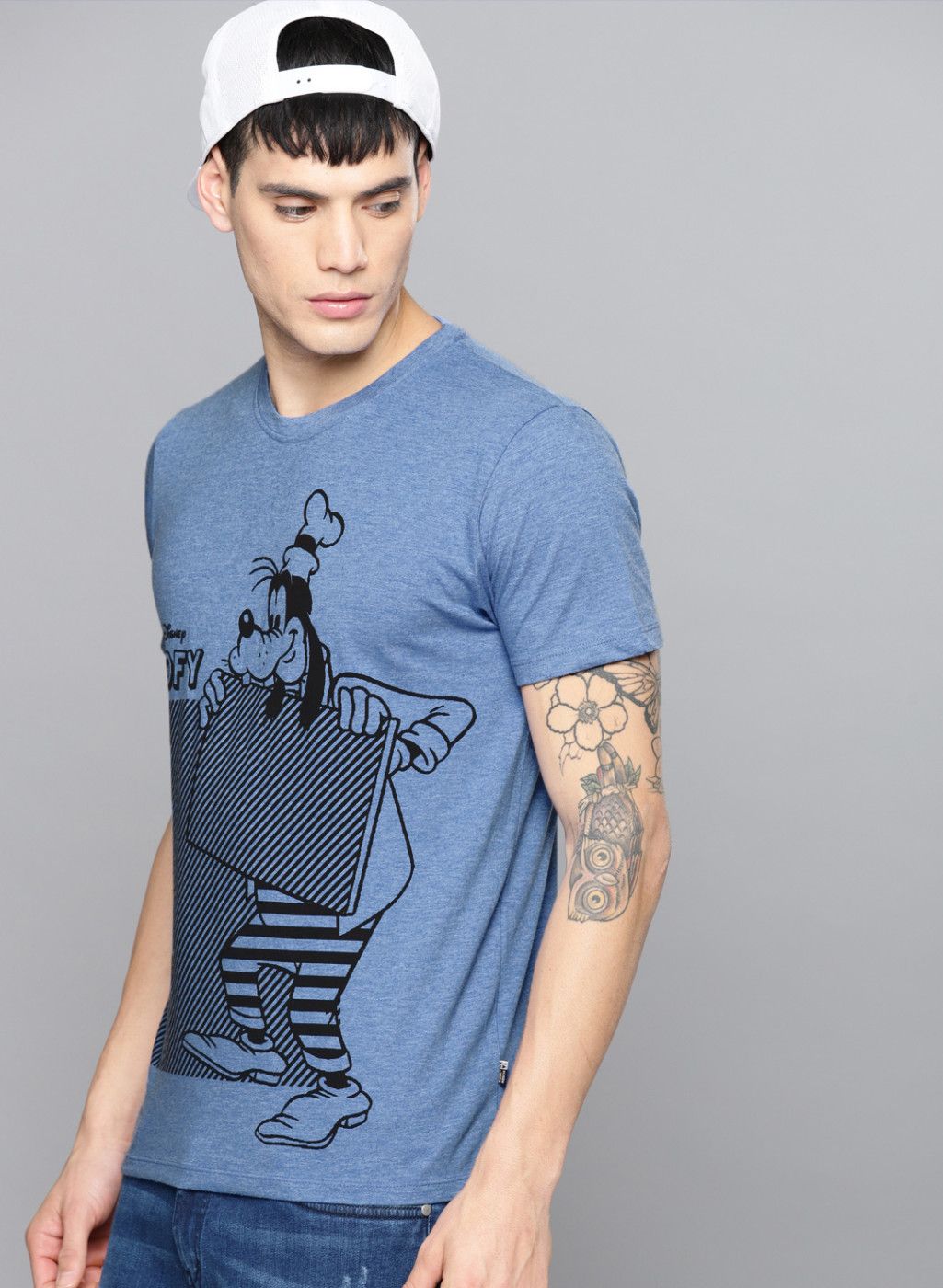 Kook N Keech Disney Blue Printed Round Neck T-shirt