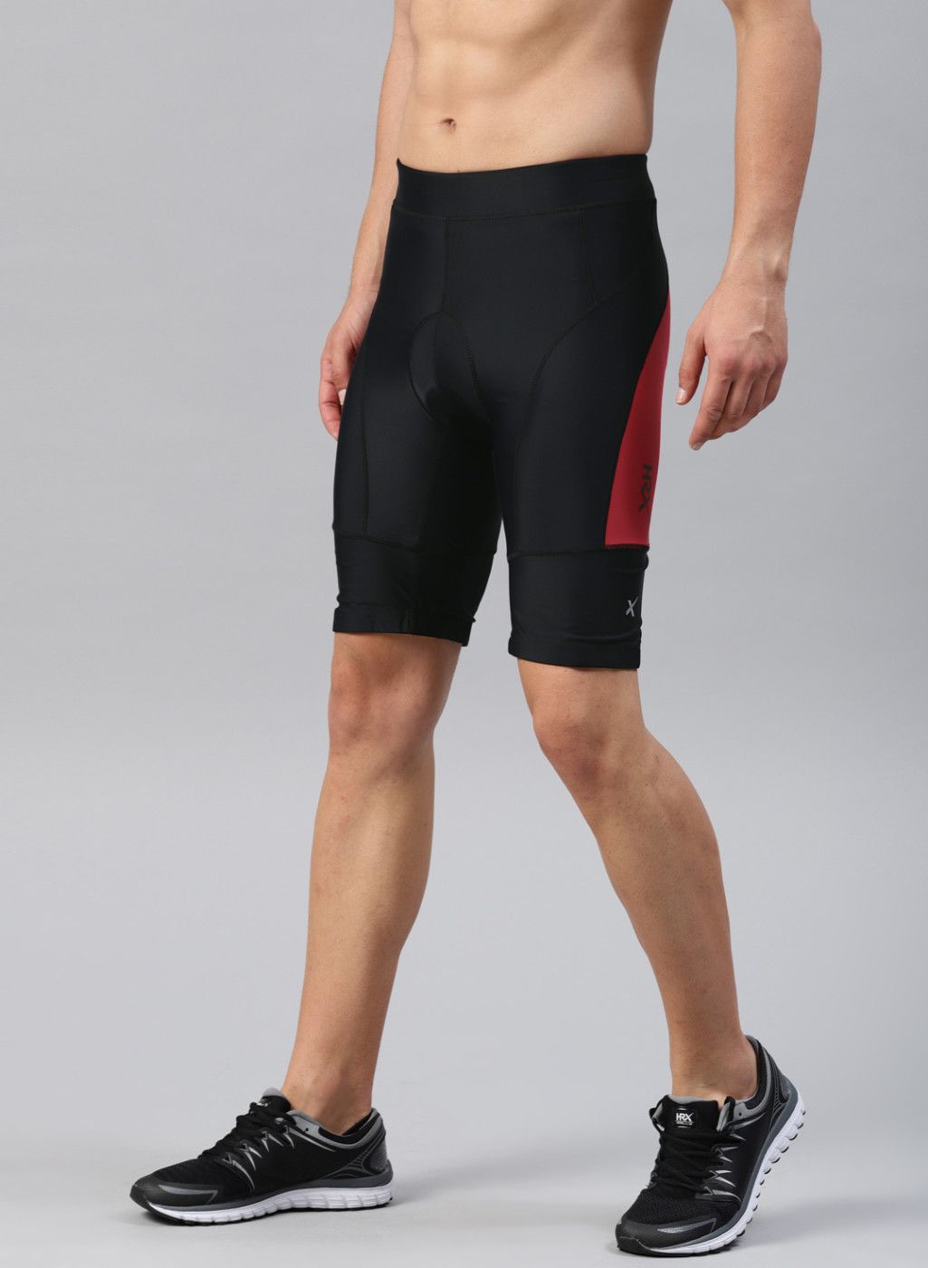 HRX by Hrithik Roshan Black & Red Cycling Shorts