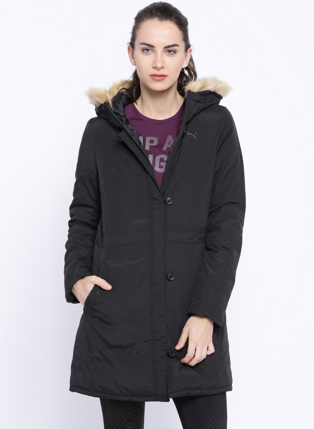 puma long down jacket