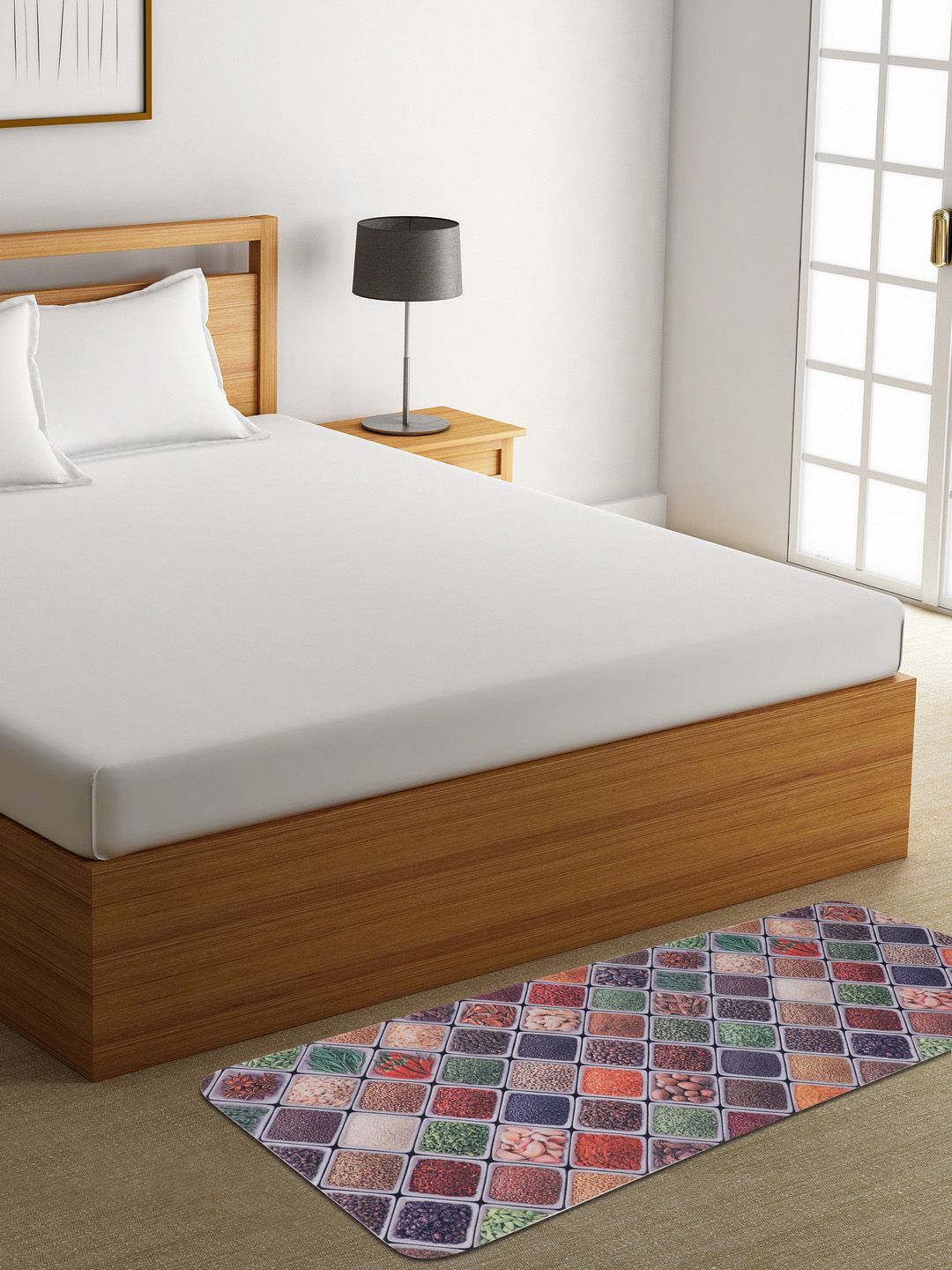 Status Multicoloured 3D Digital Bed Side Runner Price in India