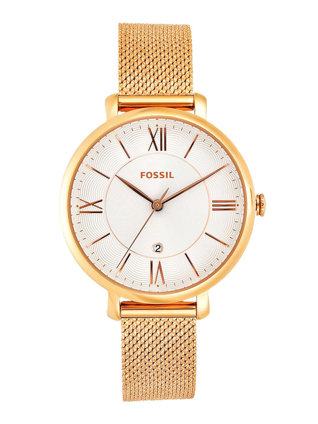 Fossil JACQUELINE Women Gold Analogue Watch ES4352 Price in India