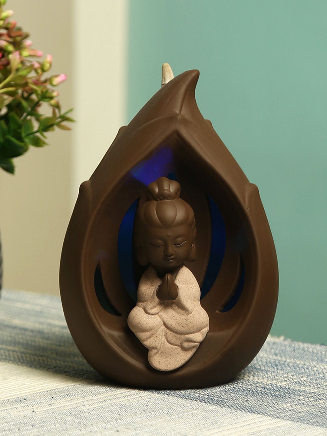 Aapno Rajasthan Brown Resin Smoke Fountain with Backflow Incense Cone Price in India