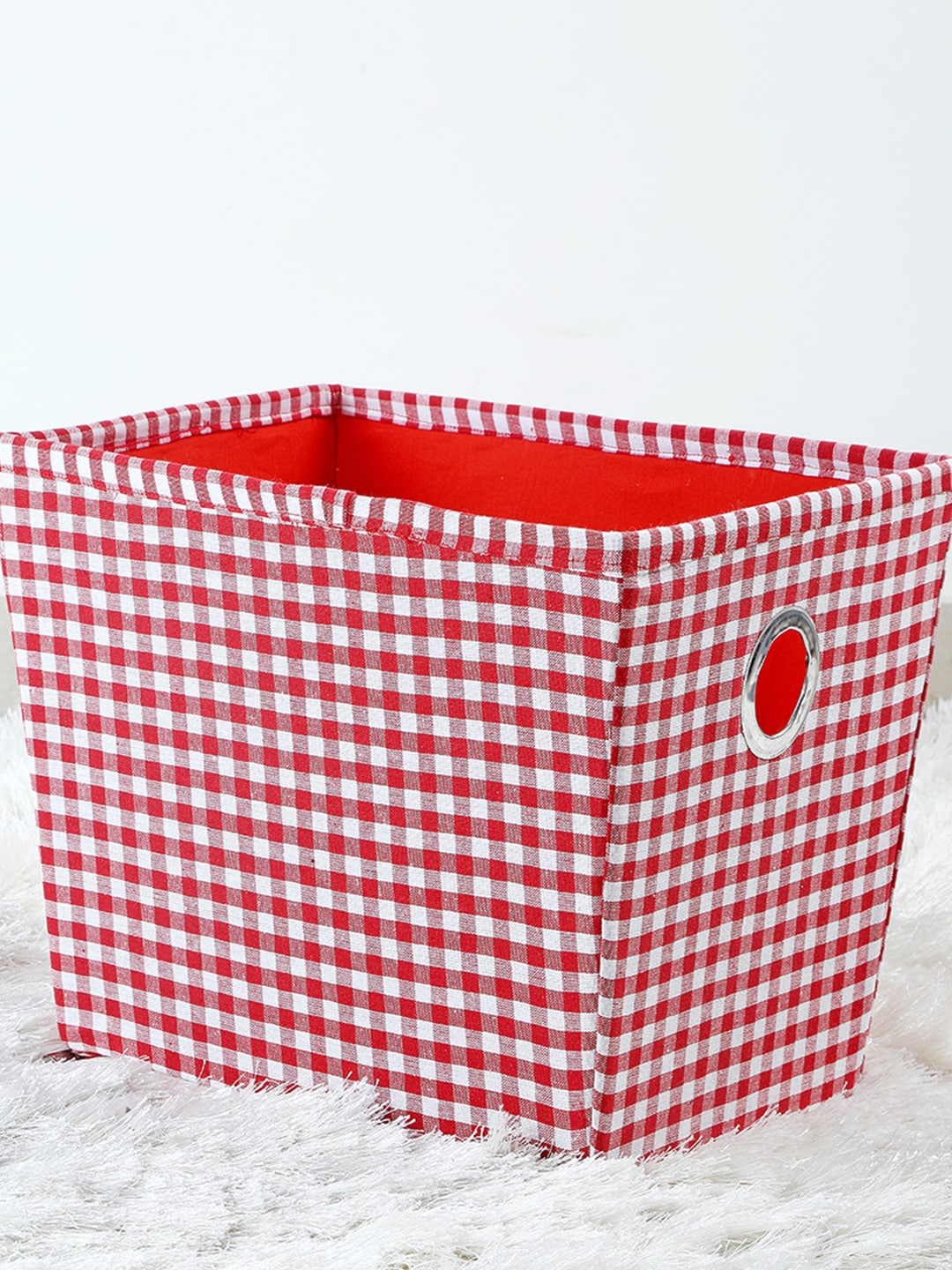 My Gift Booth Red Check Towel Basket Price in India