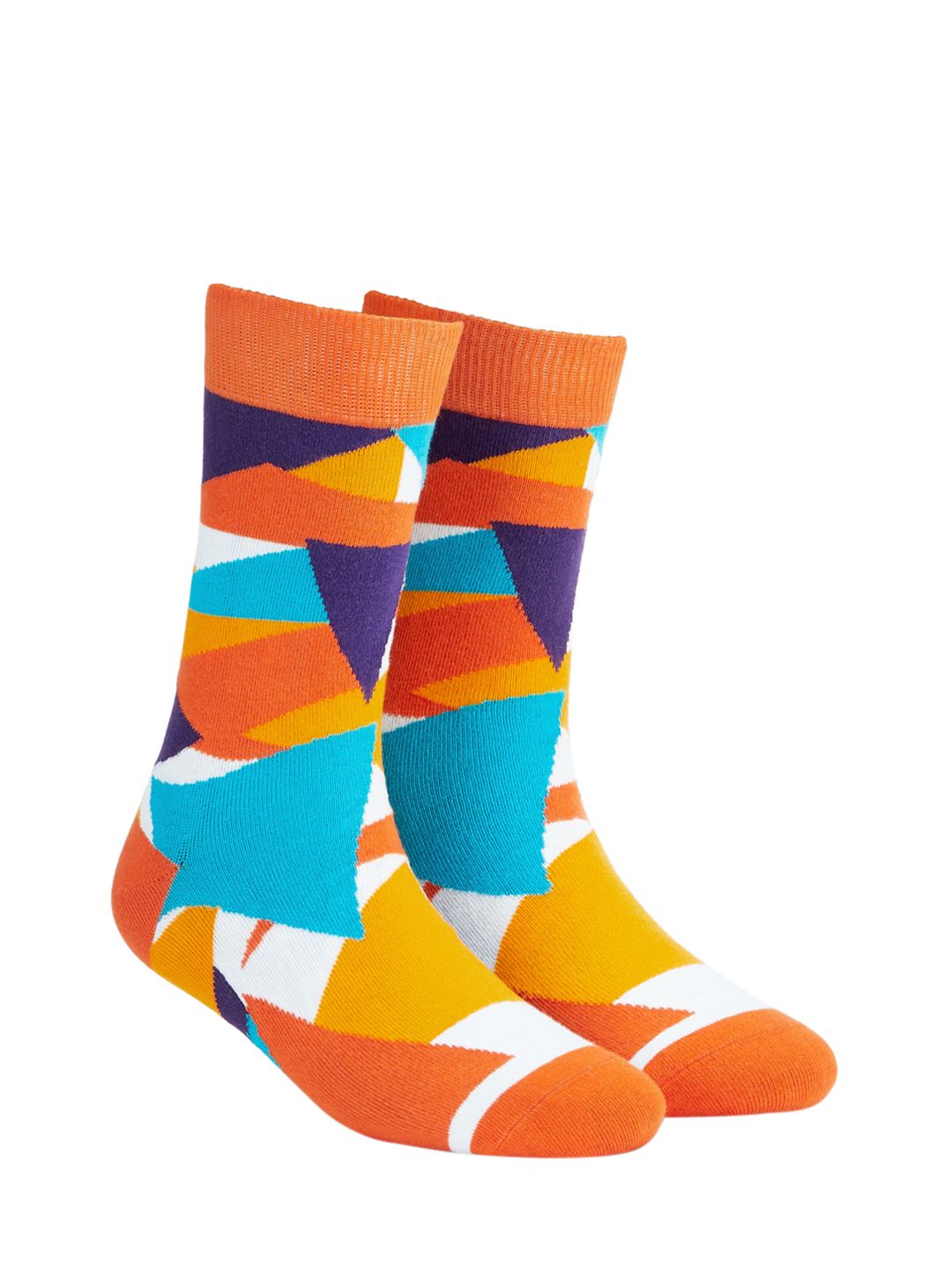 Dynamocks Multicoloured Printed Calf-Length Socks