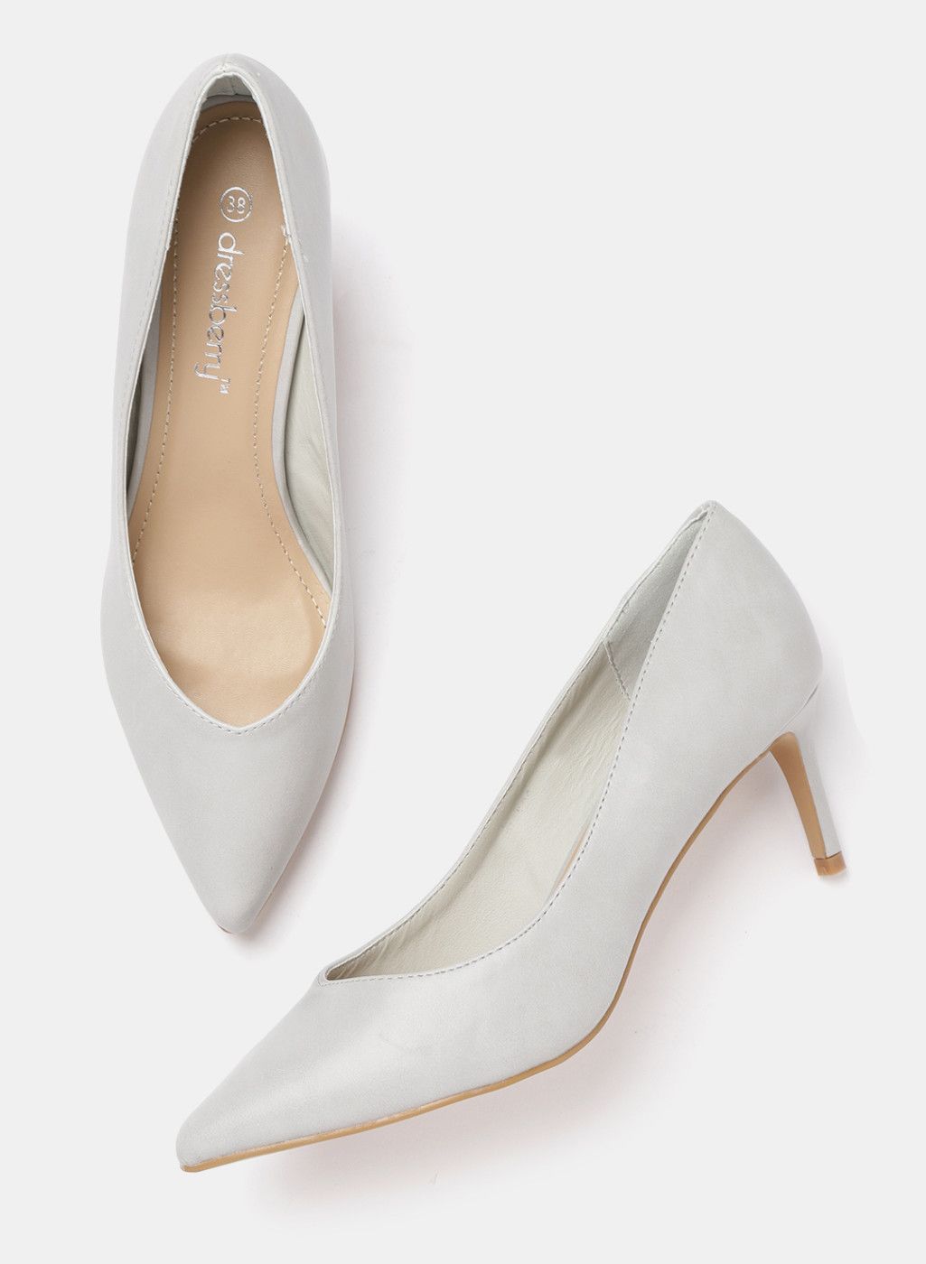 DressBerry Grey Synthetic Belly Shoes