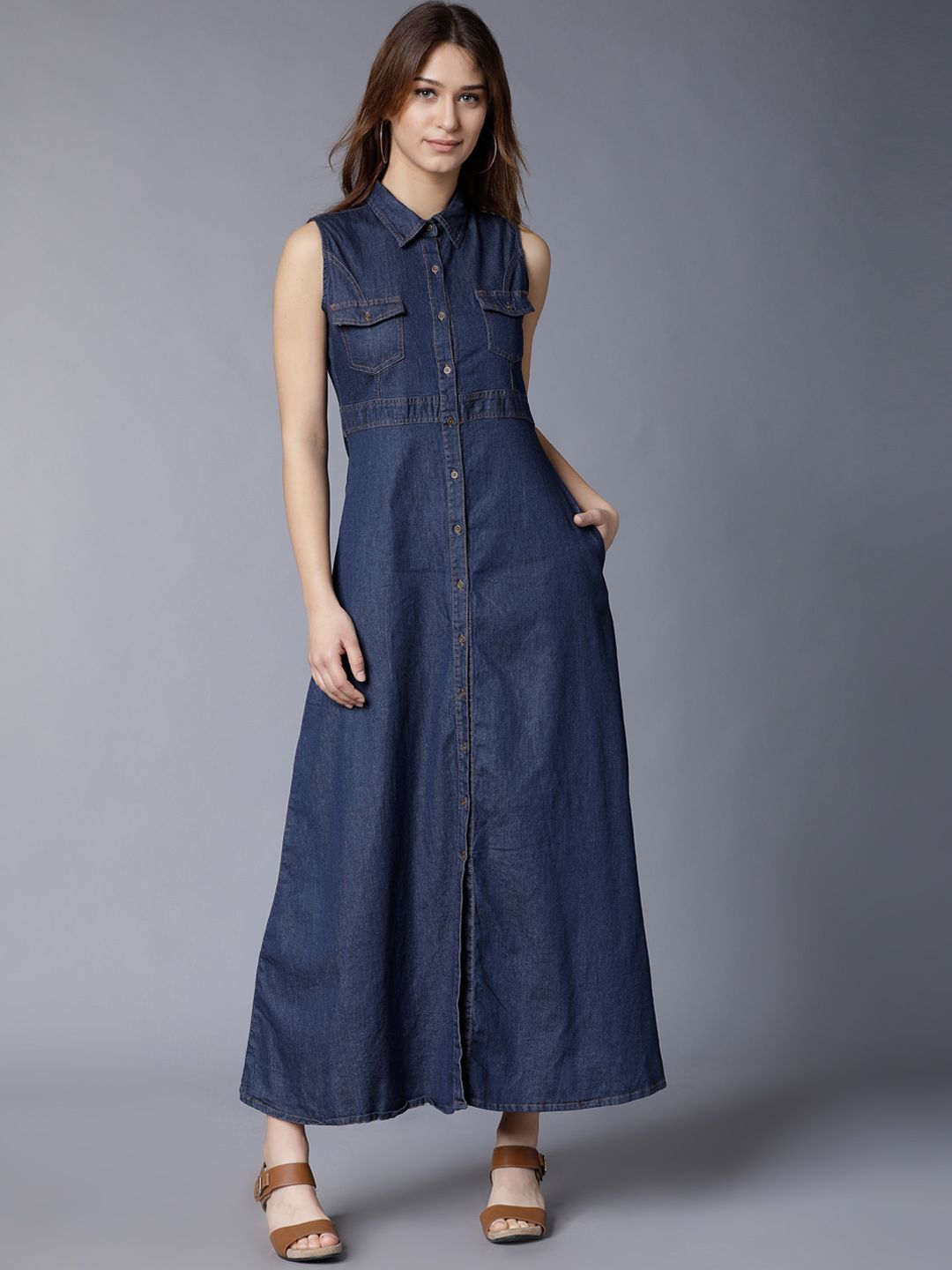 white christmas dresses ABC 123 DENIM MAXI DRESS – AKIRA
