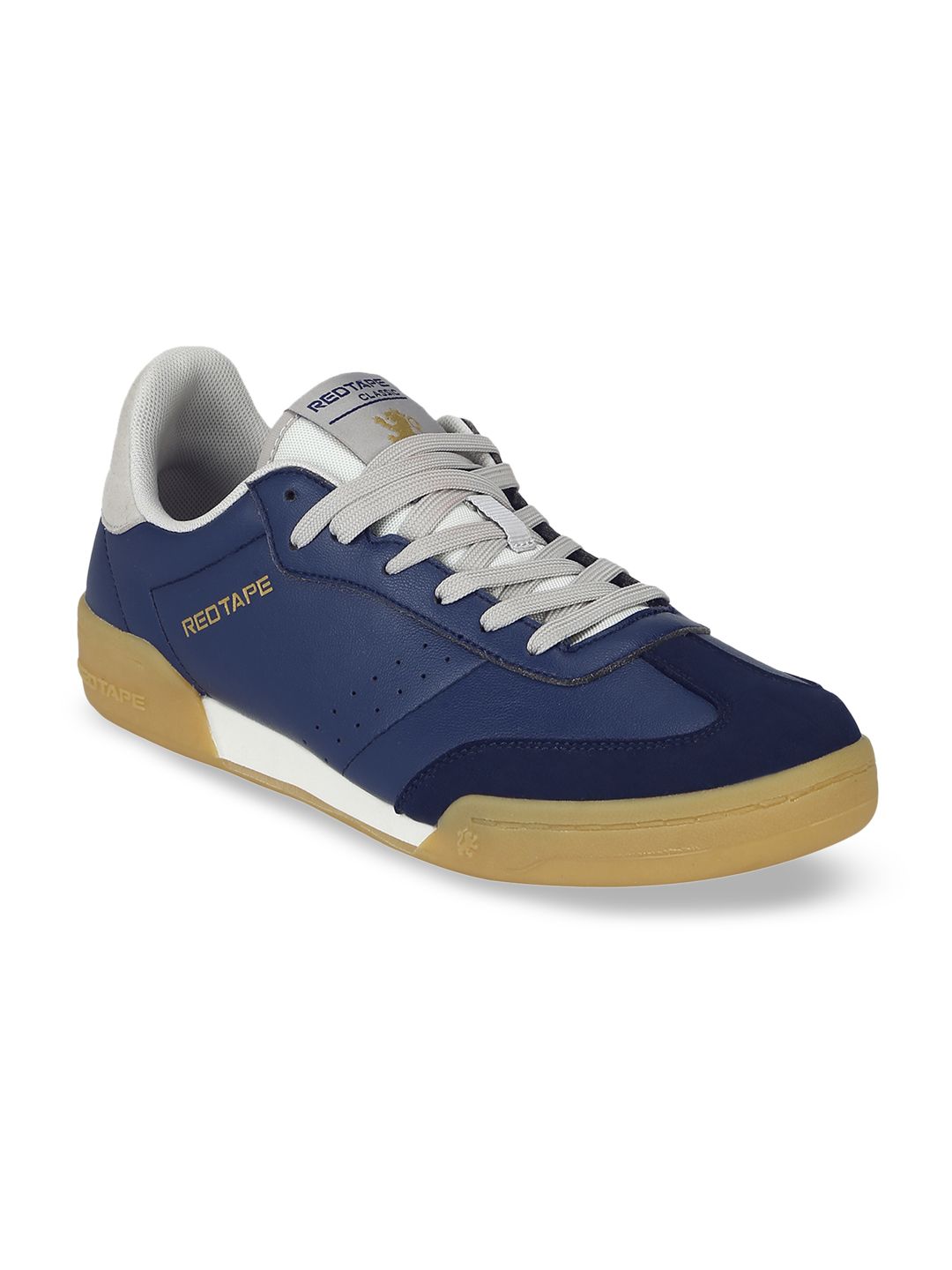 Red Tape Men Navy Blue & White Colourblocked Sneakers