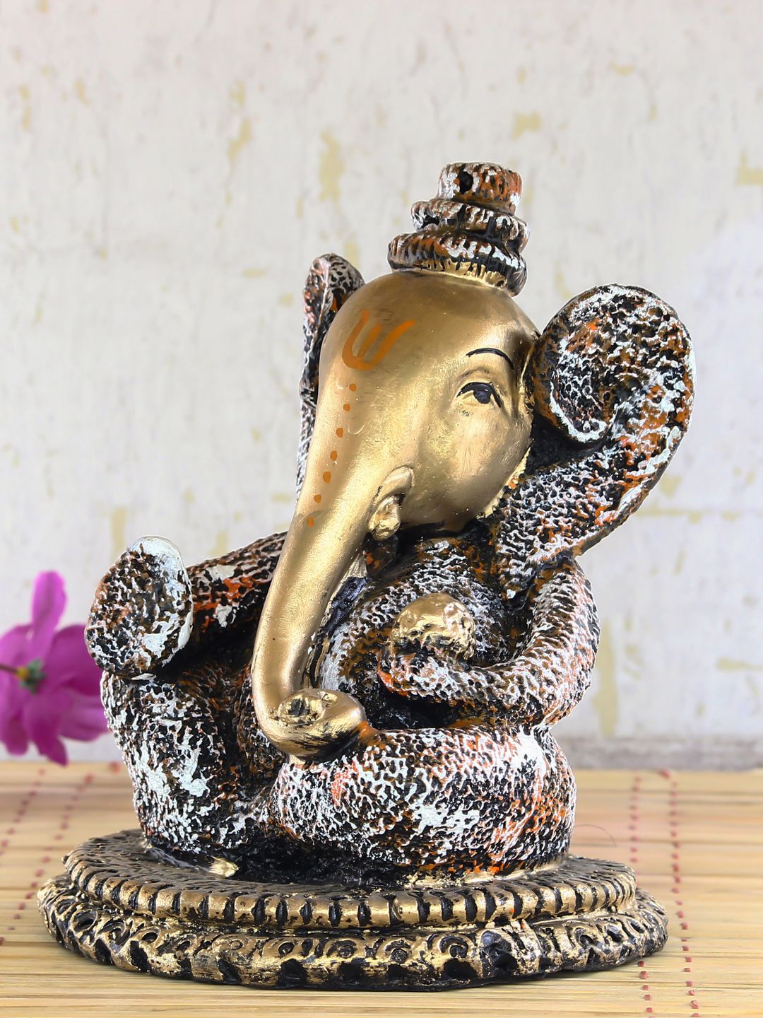 eCraftIndia Gold-Toned Decorative Lord Ganesha Showpiece Price in India