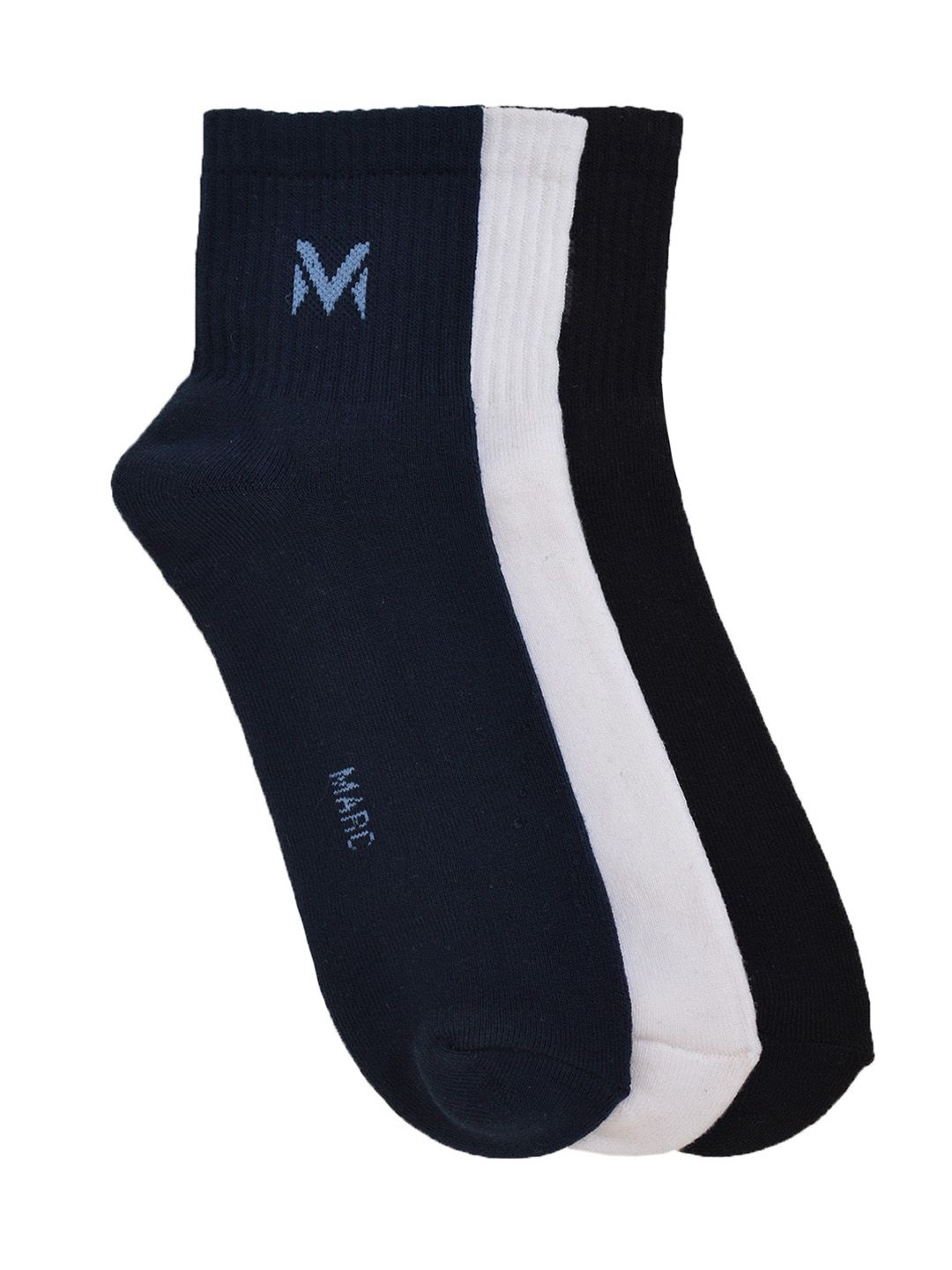 MARC Men Pack of 3 Solid Calf-Length Socks