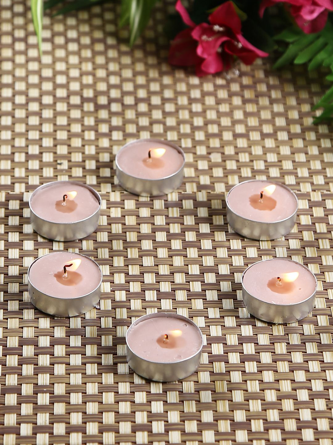 HOSLEY Set of 30 Brown Sandalwood Scented Tea Light Candles Price in India