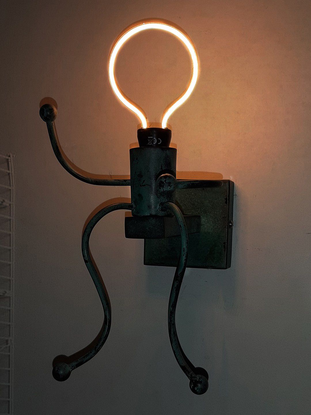 Fos Lighting Green Stick Figure Patina Finished Wall Lamp Price in India