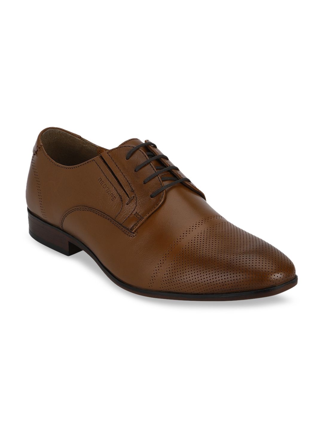 Red Tape Men Brown Leather Formal Derbys