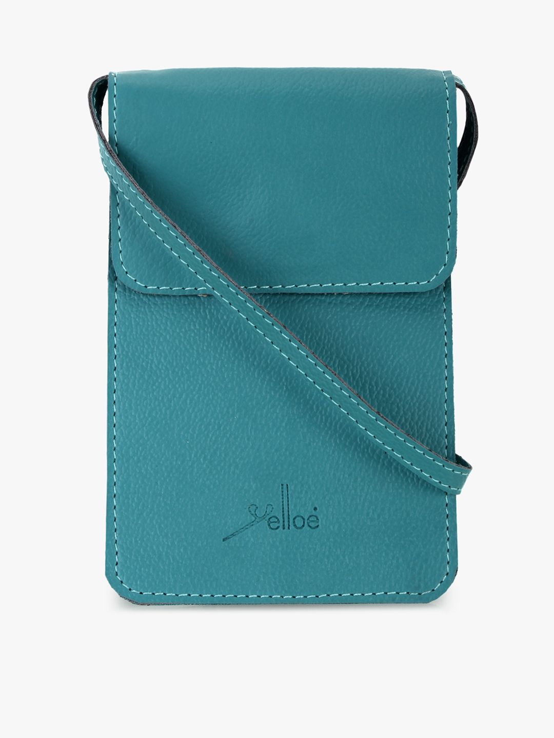 yelloe Turquoise Blue Solid Sling Bag Price in India