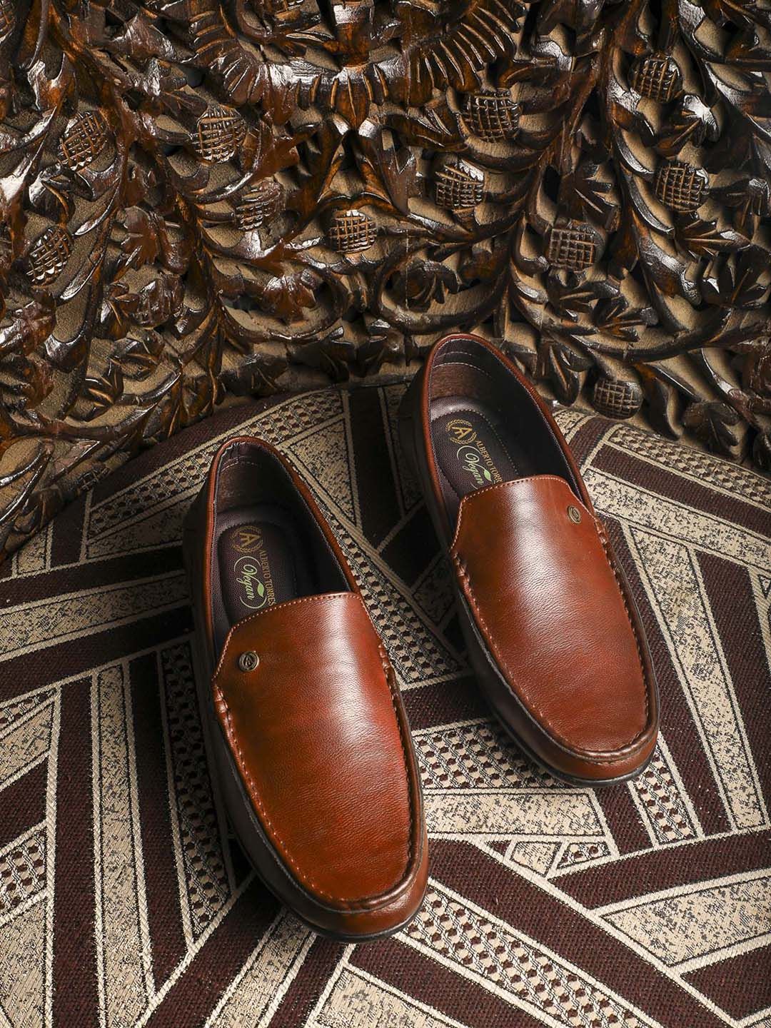 Alberto Torresi Men Maroon Loafers