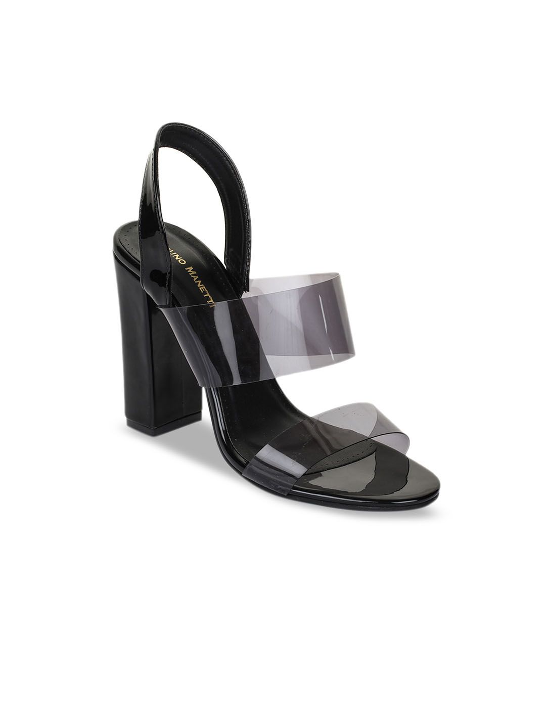 Bruno Manetti Women Black Solid Sandals Price in India