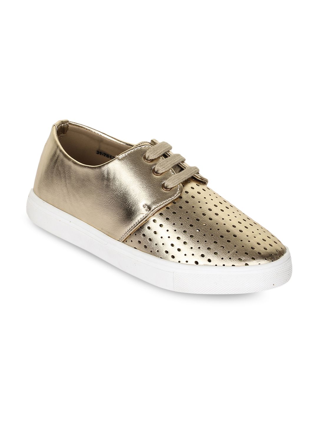 Bruno Manetti Women Gold-Toned Sneakers Price in India