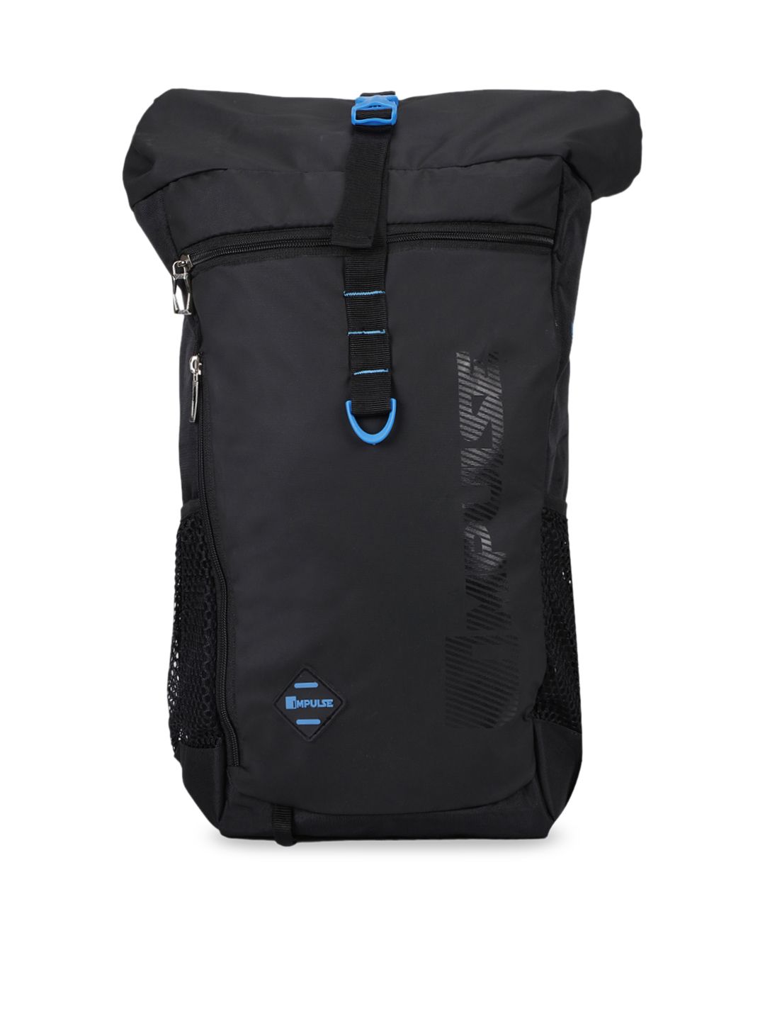 Impulse Unisex Black Solid Backpack Price in India